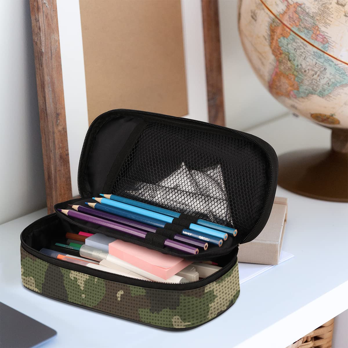 Foto 6 pulgar | Estuche Para Lápices Pardick Green Camouflage De Gran Capacidad Para Todas Las Edades - Venta Internacional.
