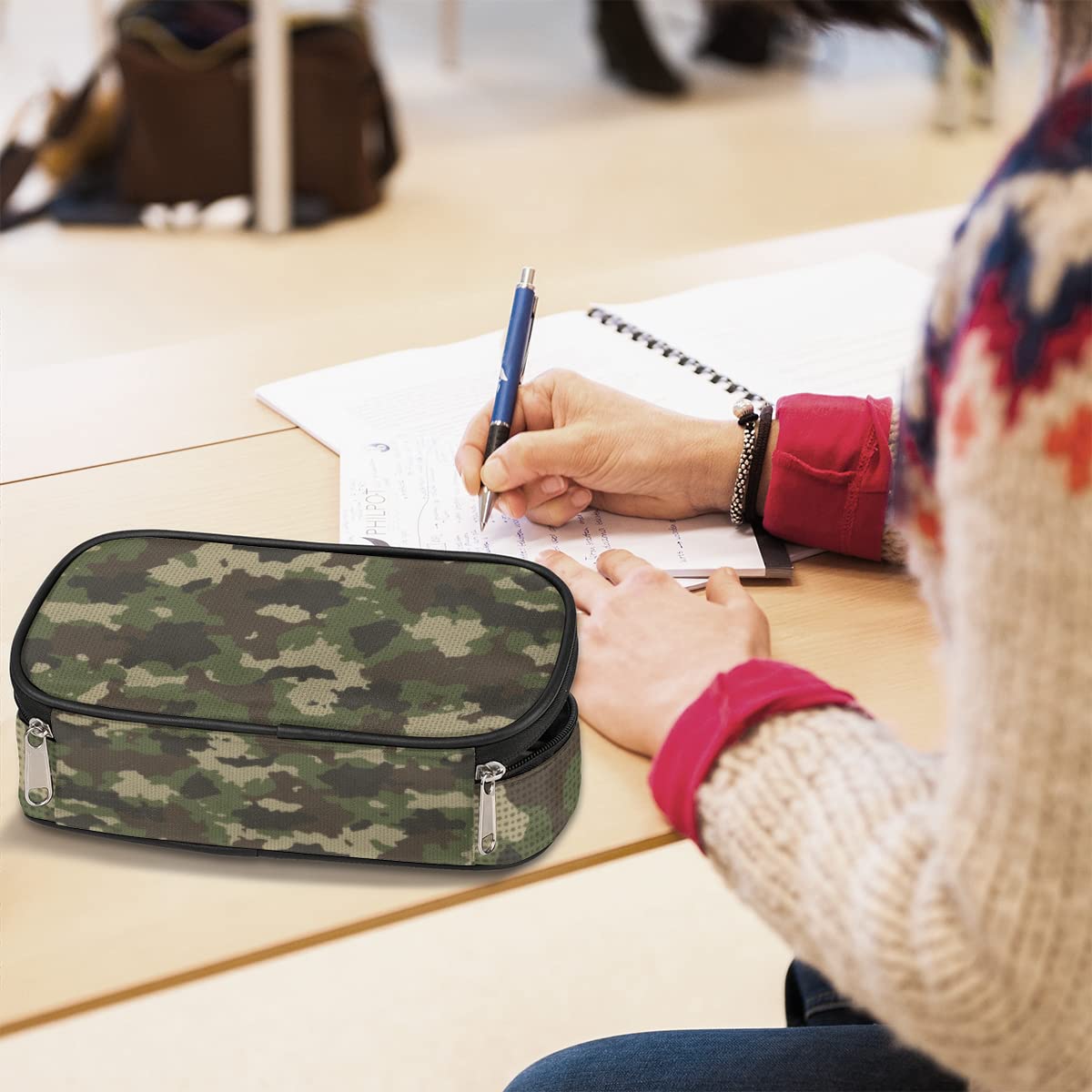 Foto 7 pulgar | Estuche Para Lápices Pardick Green Camouflage De Gran Capacidad Para Todas Las Edades - Venta Internacional.