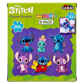 Foto 3 | Borradores Pequeños Para Figuras Stitch Surprise, Paquete De 6, De Regreso A Clases - Venta Internacional.