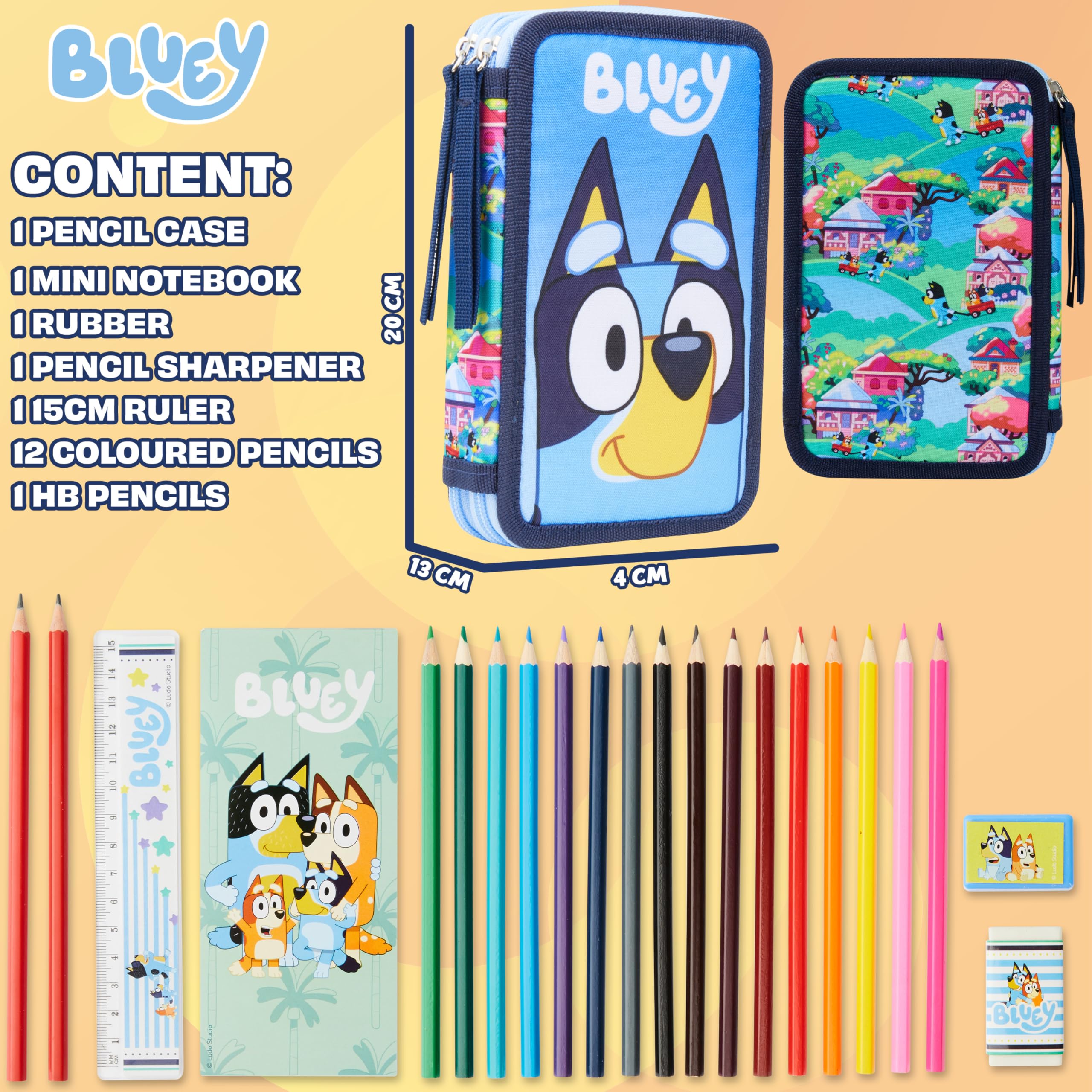 Foto 7 pulgar | Estuche Para Lápices, Relleno De Azul, Con Material Escolar Para Niños - Venta Internacional.