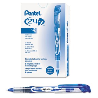 Foto 2 | Bolígrafo Pentel 24/7 Bld97-c, Tinta Azul Mediana, 12 Unidades - Venta Internacional.