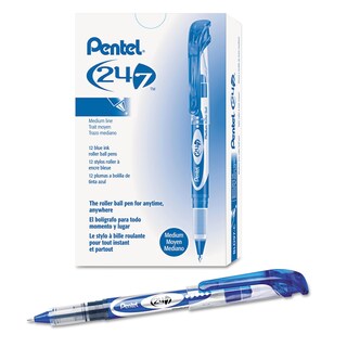 Foto 3 | Bolígrafo Pentel 24/7 Bld97-c, Tinta Azul Mediana, 12 Unidades - Venta Internacional.