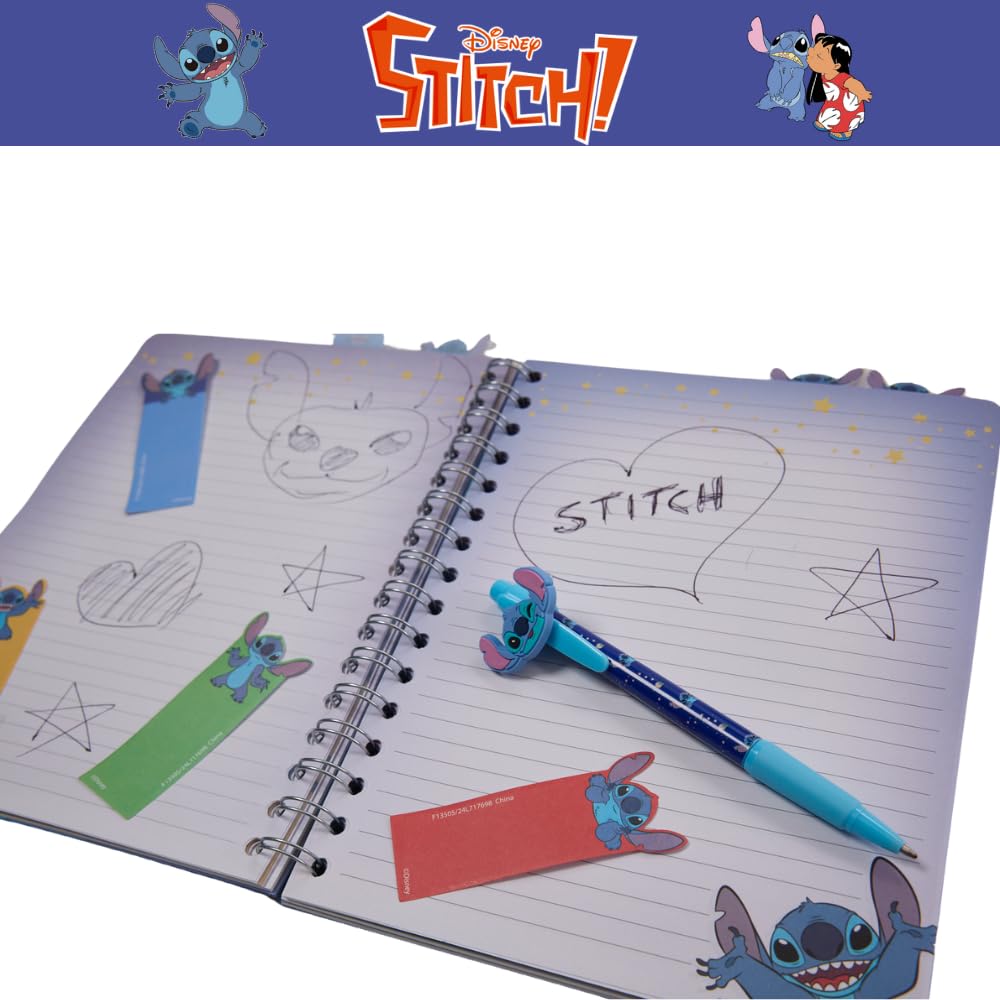 Foto 4 pulgar | Set De Cuadernos Con Diseños Innovadores Disney Stitch Tab Journal - Venta Internacional.