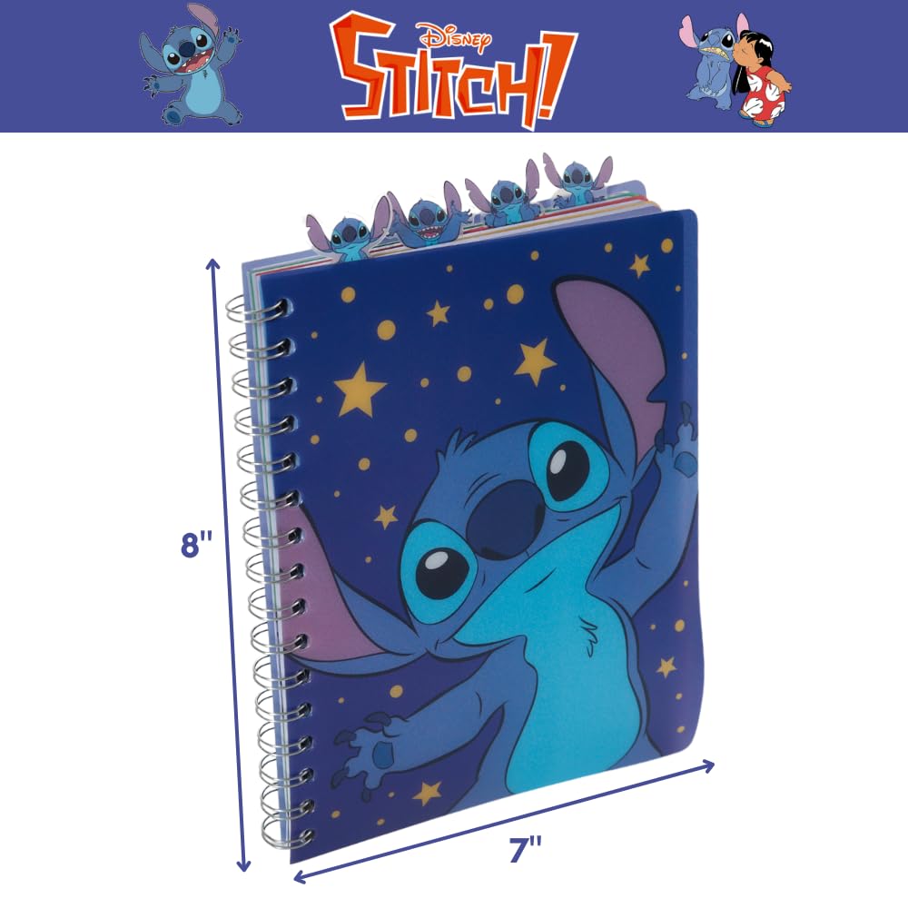 Foto 5 pulgar | Set De Cuadernos Con Diseños Innovadores Disney Stitch Tab Journal - Venta Internacional.