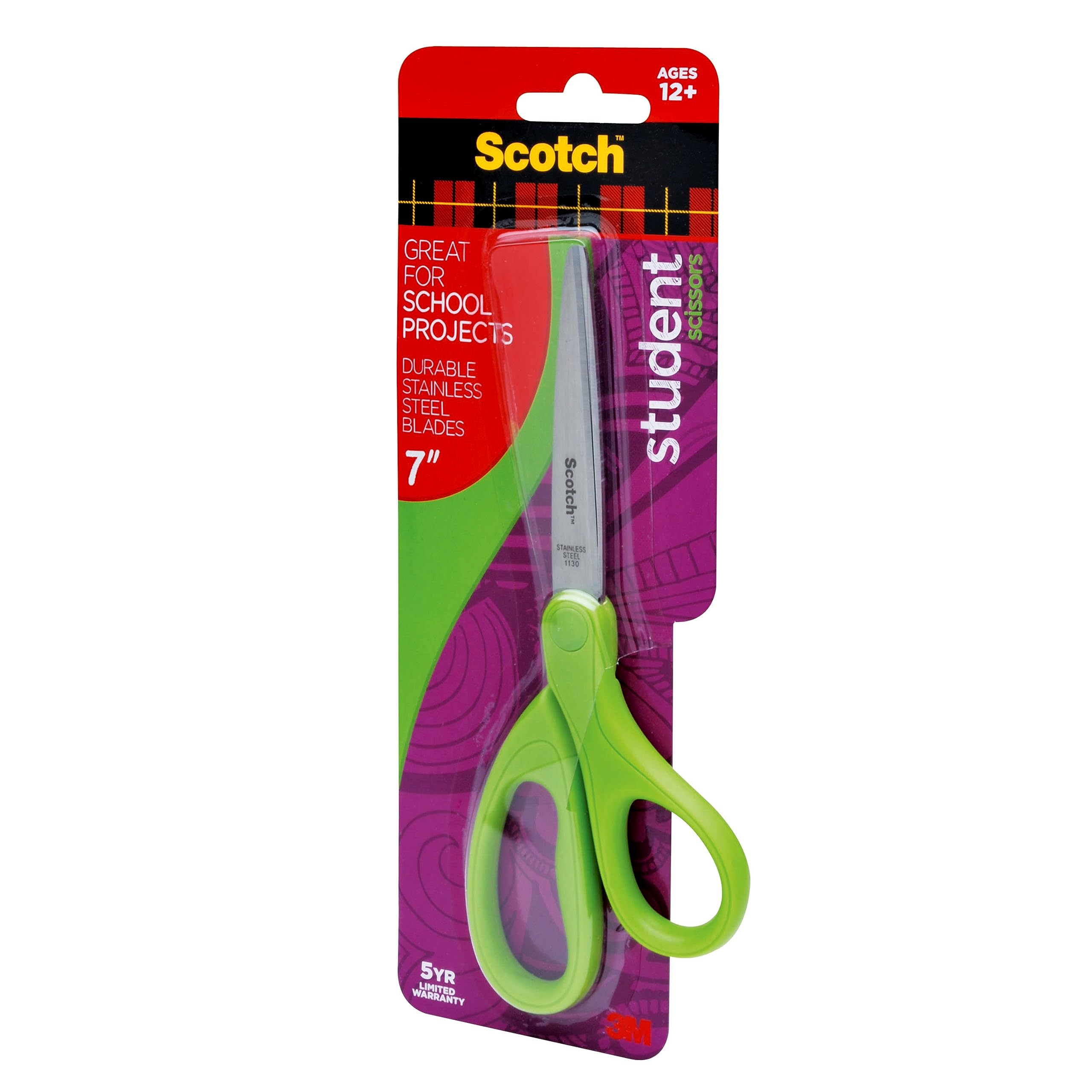 Foto 3 pulgar | Tijeras Scotch 1407sg Para Estudiantes, 18 Cm, Azul, Verde O Morado - Venta Internacional.