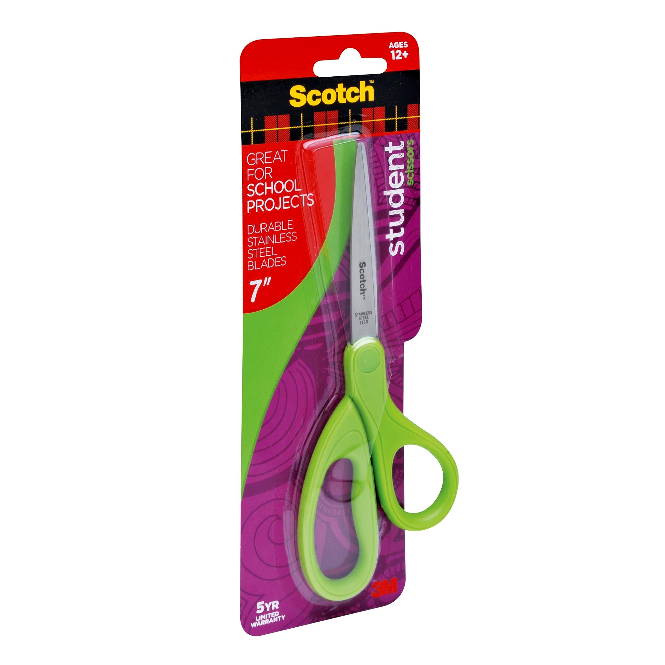 Foto 4 pulgar | Tijeras Scotch 1407sg Para Estudiantes, 18 Cm, Azul, Verde O Morado - Venta Internacional.