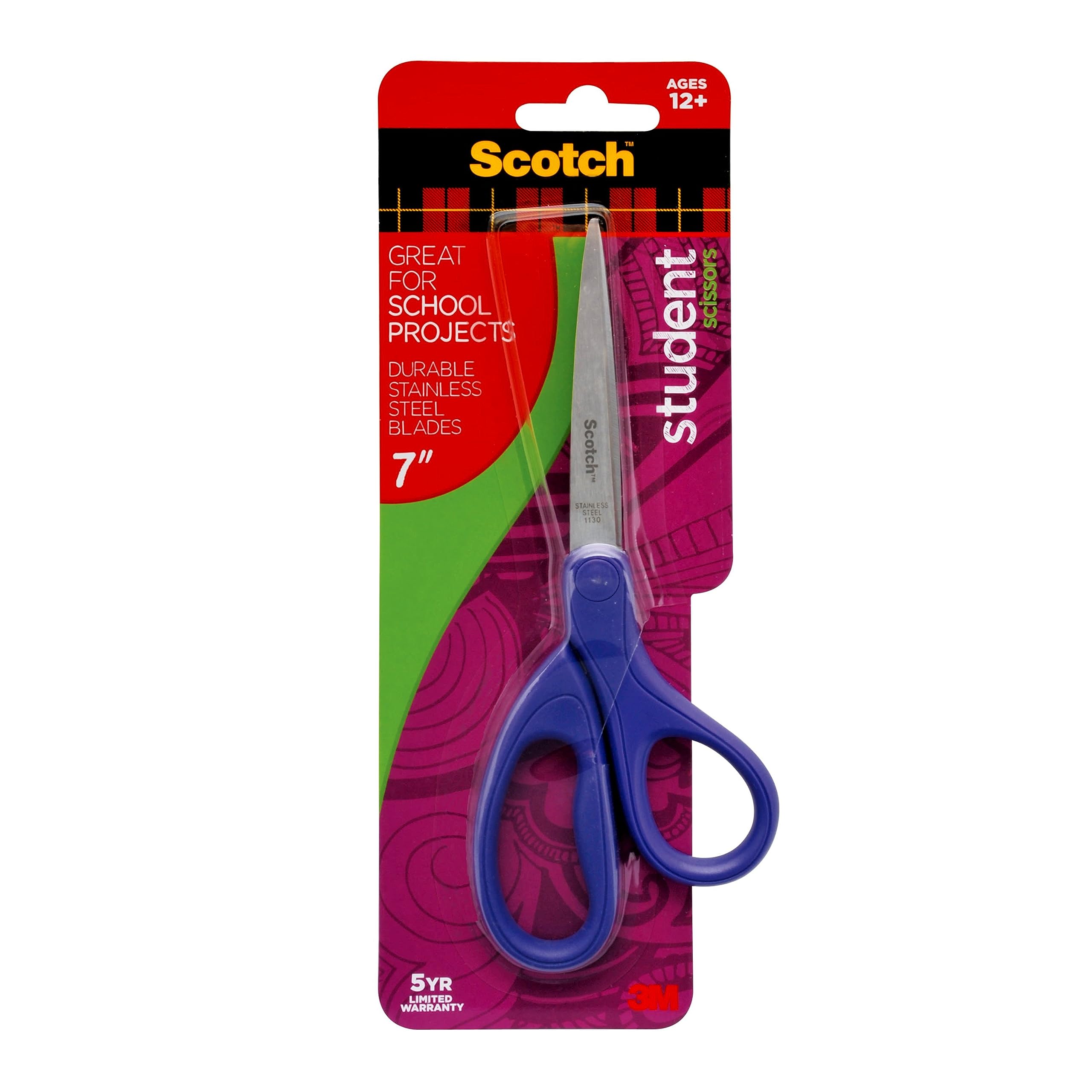 Foto 5 pulgar | Tijeras Scotch 1407sg Para Estudiantes, 18 Cm, Azul, Verde O Morado - Venta Internacional.