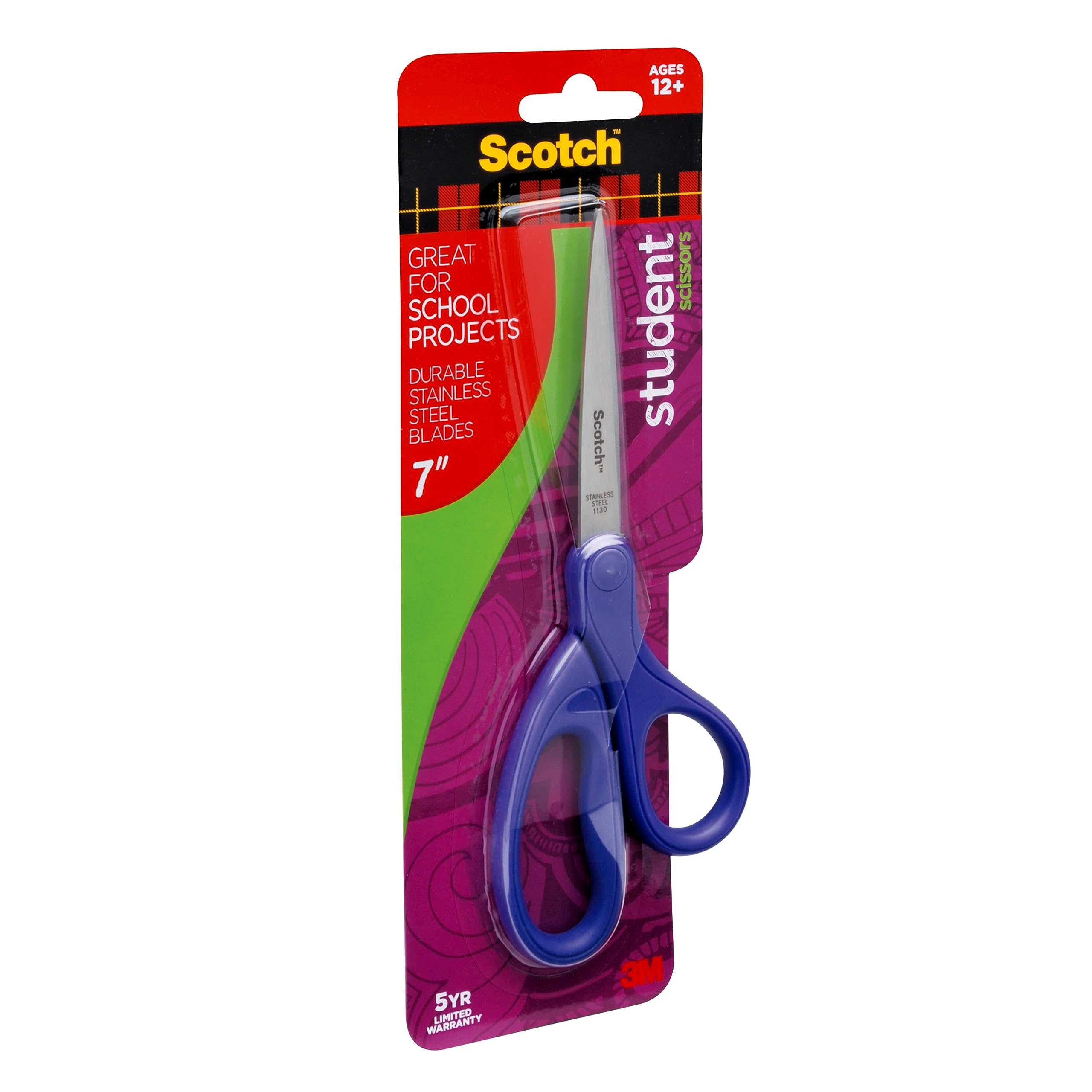 Foto 7 pulgar | Tijeras Scotch 1407sg Para Estudiantes, 18 Cm, Azul, Verde O Morado - Venta Internacional.