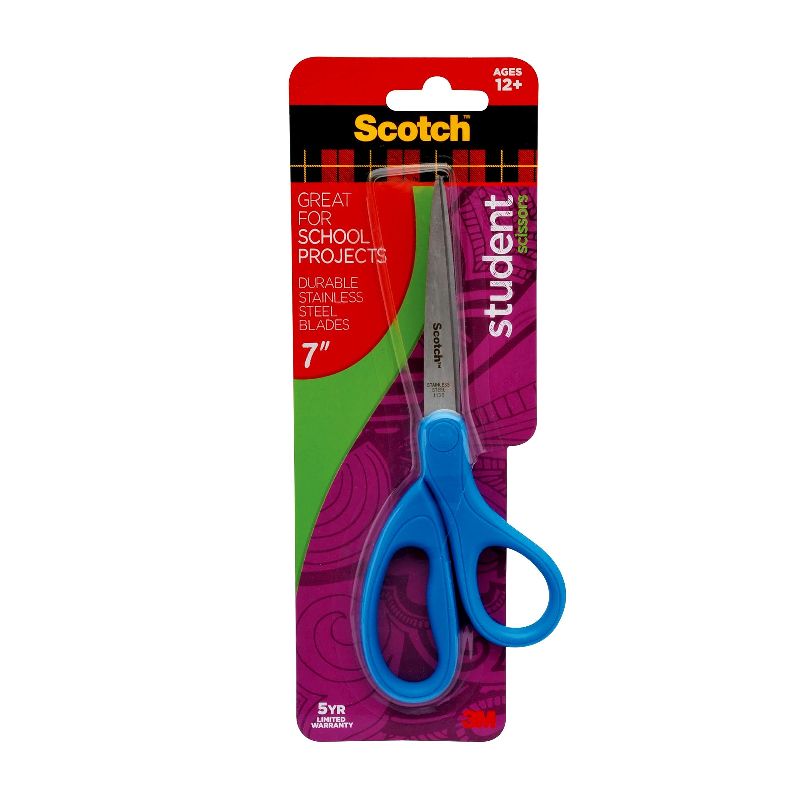 Foto 8 pulgar | Tijeras Scotch 1407sg Para Estudiantes, 18 Cm, Azul, Verde O Morado - Venta Internacional.