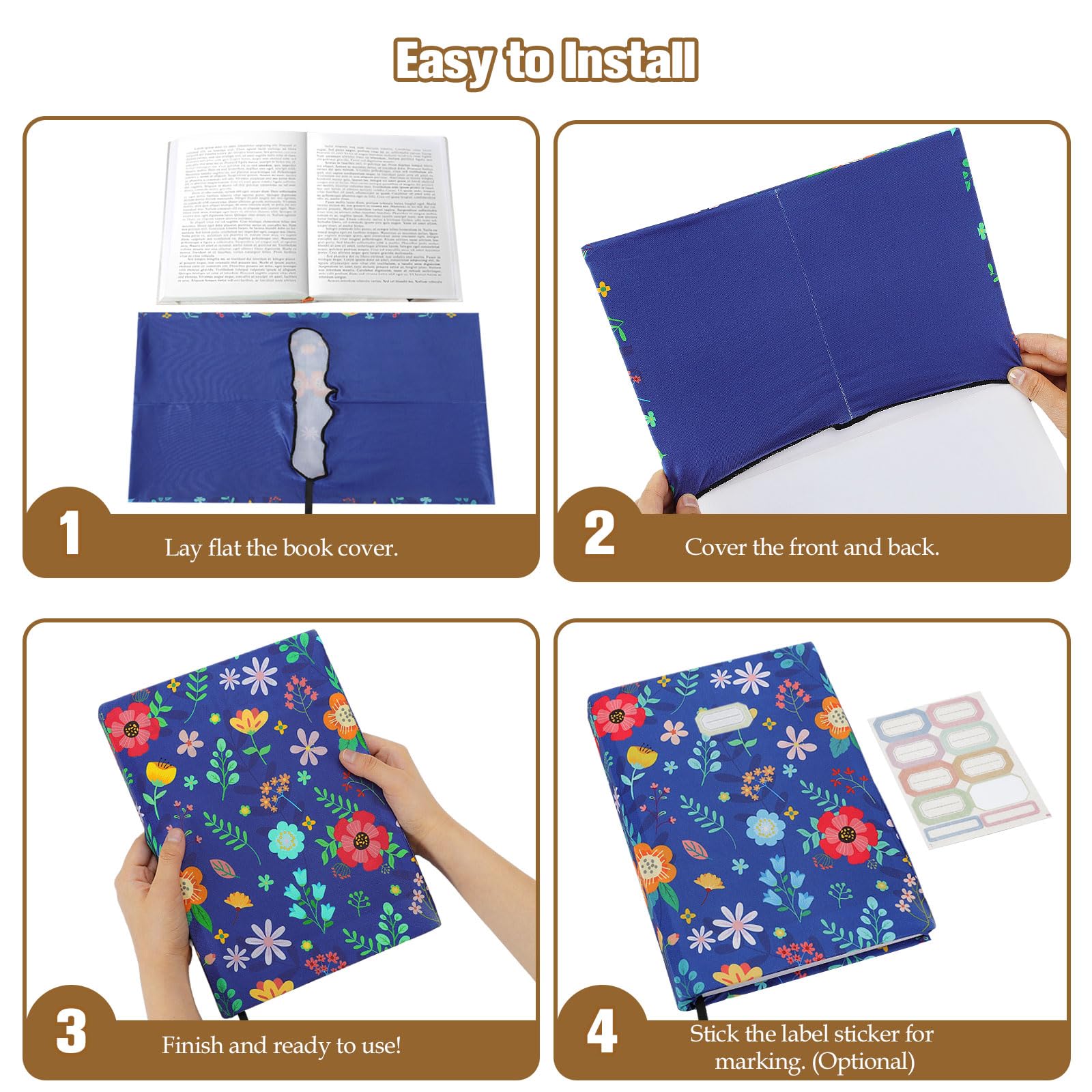 Foto 6 pulgar | Funda De Libro Moko, Estirable Y Reutilizable, Para Libros De 9 X 11 Pulgadas - Venta Internacional.