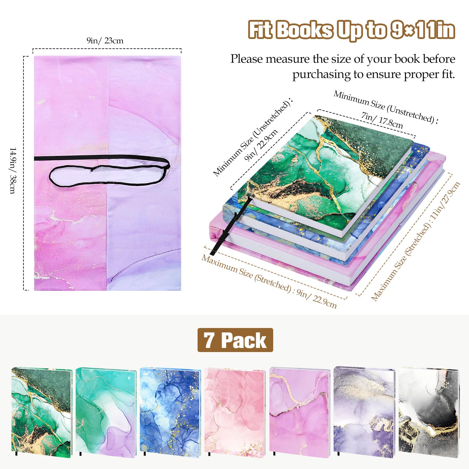 Foto 4 pulgar | Funda De Libro Moko, Estirable Y Reutilizable, Para Libros De 9 X 11 Pulgadas - Venta Internacional.