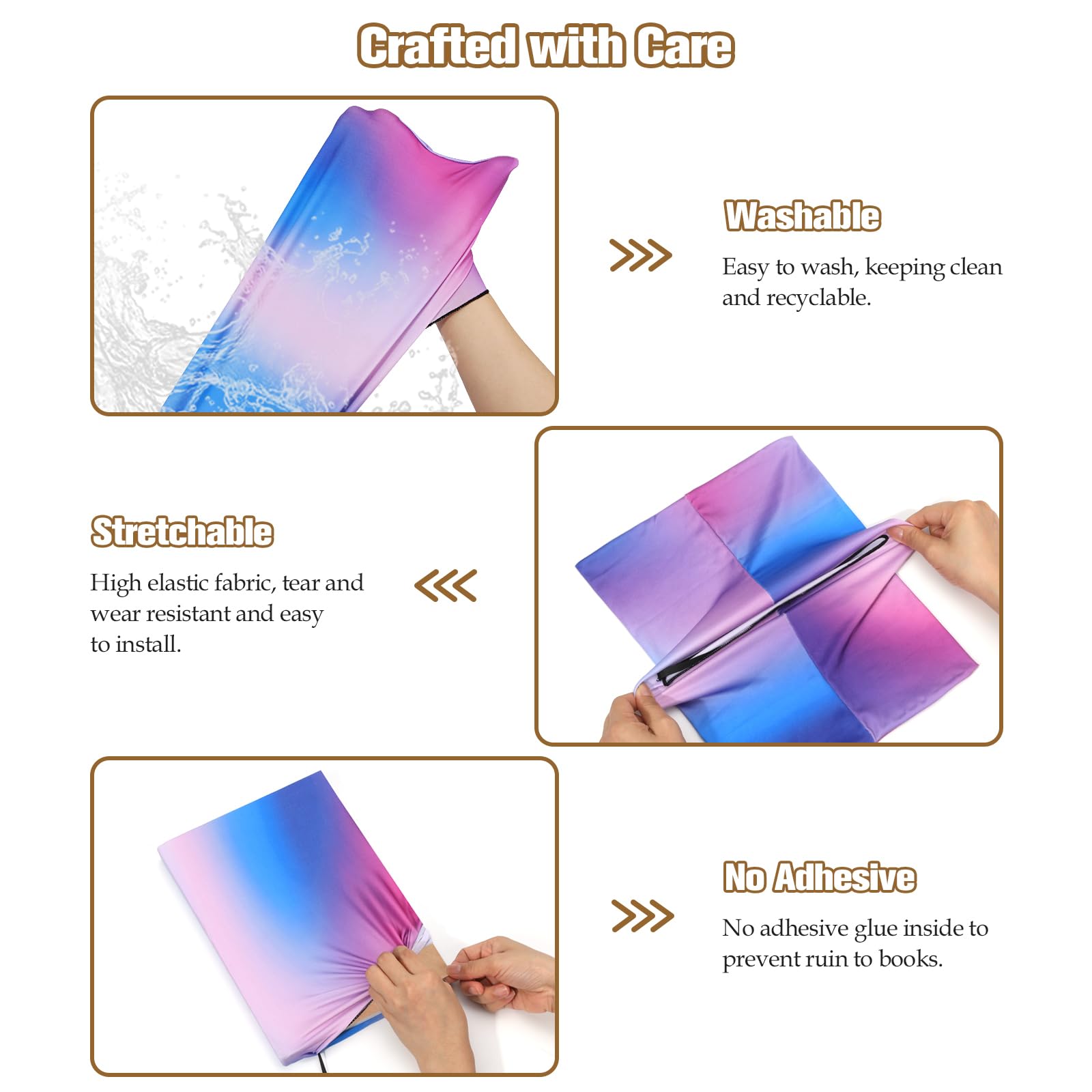 Foto 4 | Cubierta De Libro Moko Stretchable Jumbo De 9 X 11 Pulgadas Para Libros De Tapa Dura - Venta Internacional.