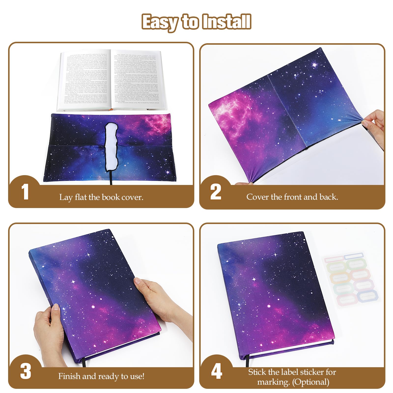 Foto 5 | Cubierta De Libro Moko Stretchable Jumbo De 9 X 11 Pulgadas Para Libros De Tapa Dura - Venta Internacional.