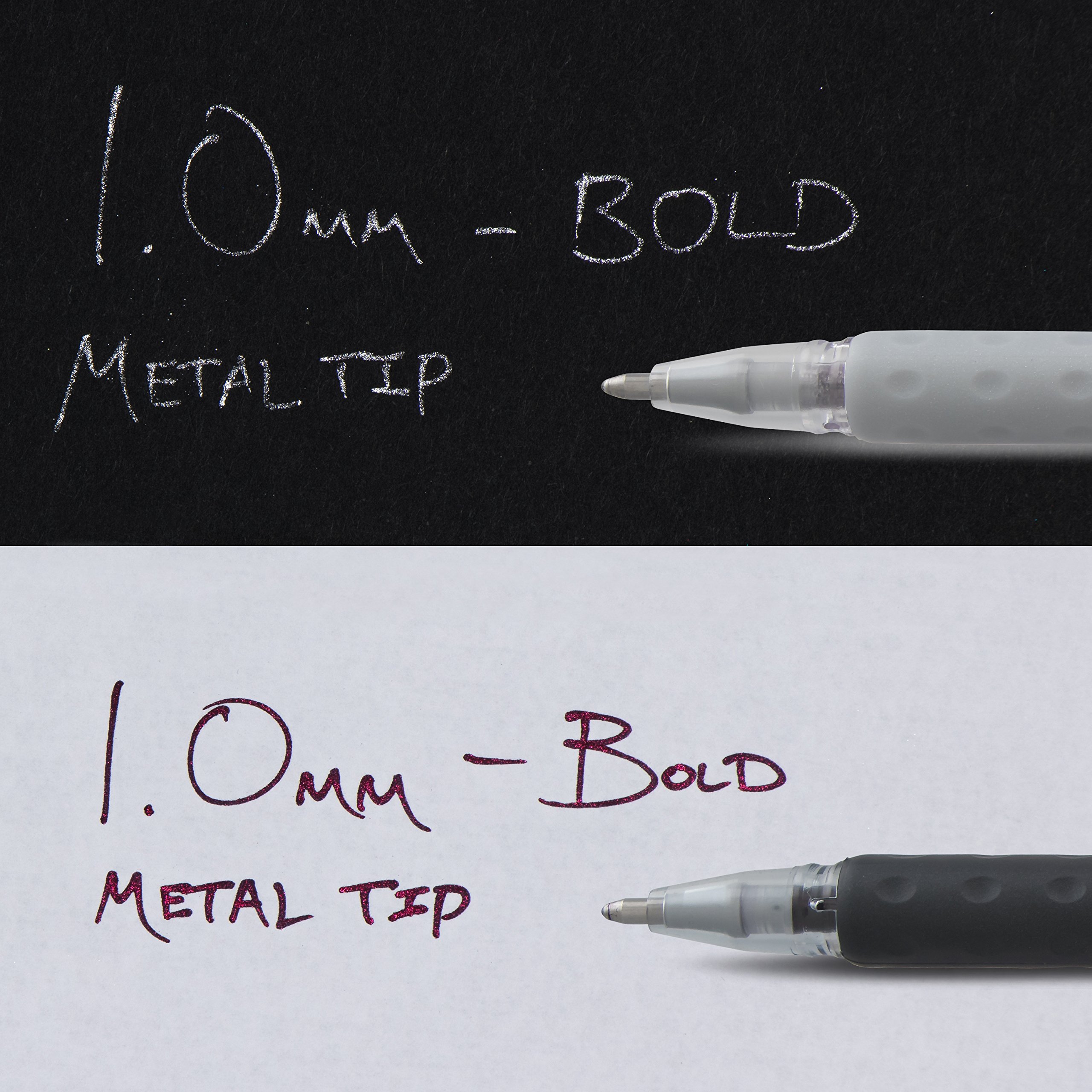 Foto 7 | Bolígrafo De Gel Pentel Sparkle Pop Metallic 1.0 Mm Bold Line Negro/rojo - Venta Internacional.
