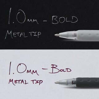Foto 7 | Bolígrafo De Gel Pentel Sparkle Pop Metallic 1.0 Mm Bold Line Negro/rojo - Venta Internacional.