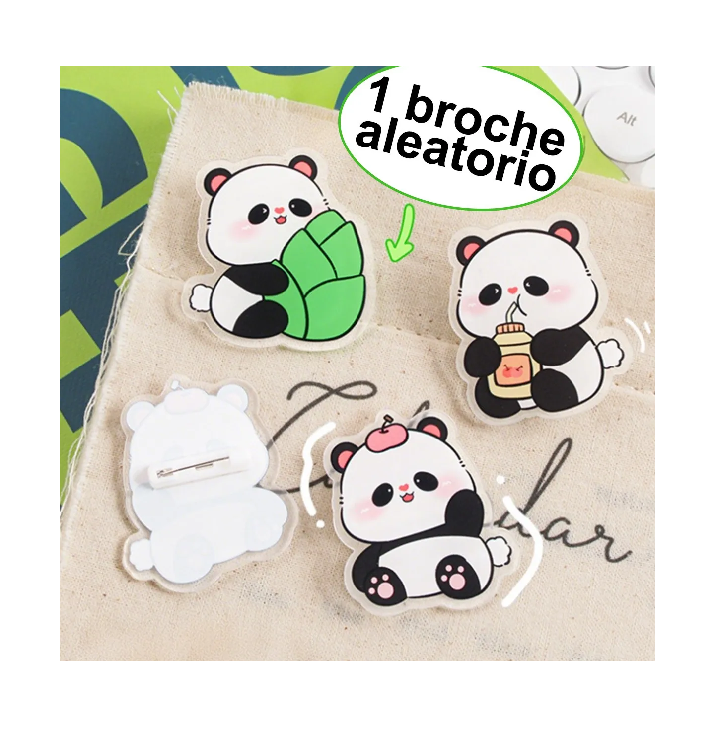 Foto 2 | Traje De Bolsa De Lona De Gran Capacidad Panda - Verde