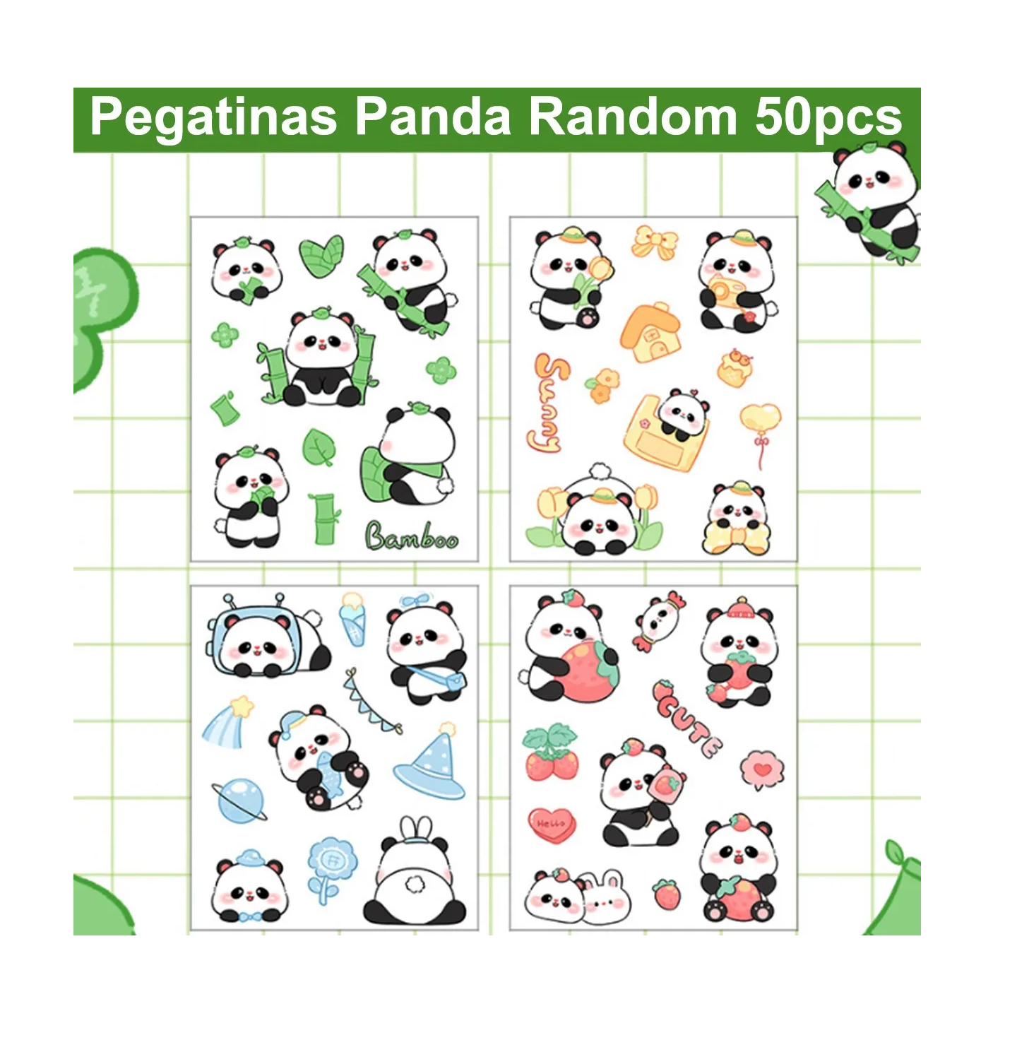 Foto 5 | Traje De Bolsa De Lona De Gran Capacidad Panda - Verde
