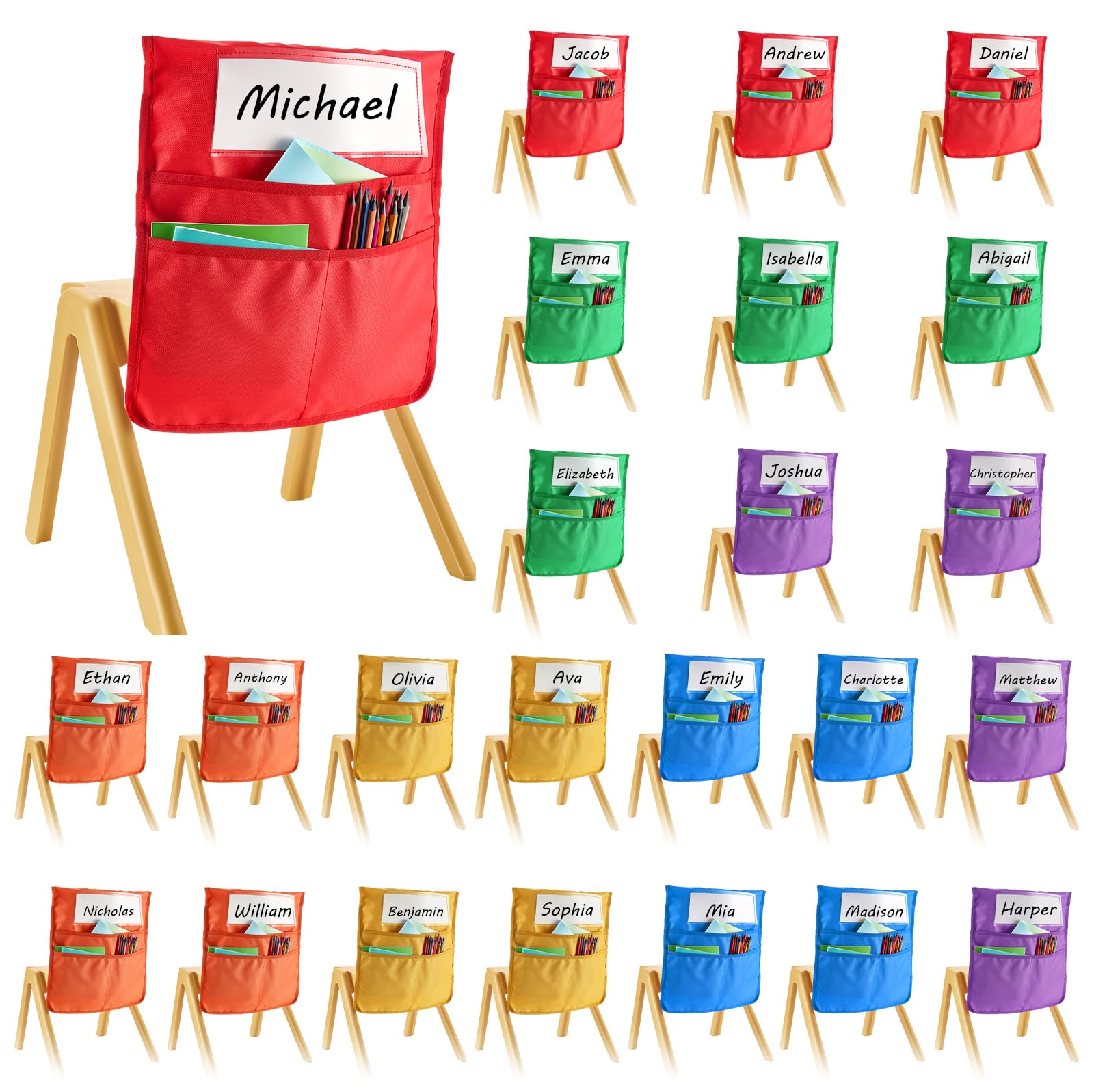 Foto 2 pulgar | Bolsillos Para Sillas Vevor Para Aula  Paquete De 24  36 X 38 Cm  Respaldo - Venta Internacional.