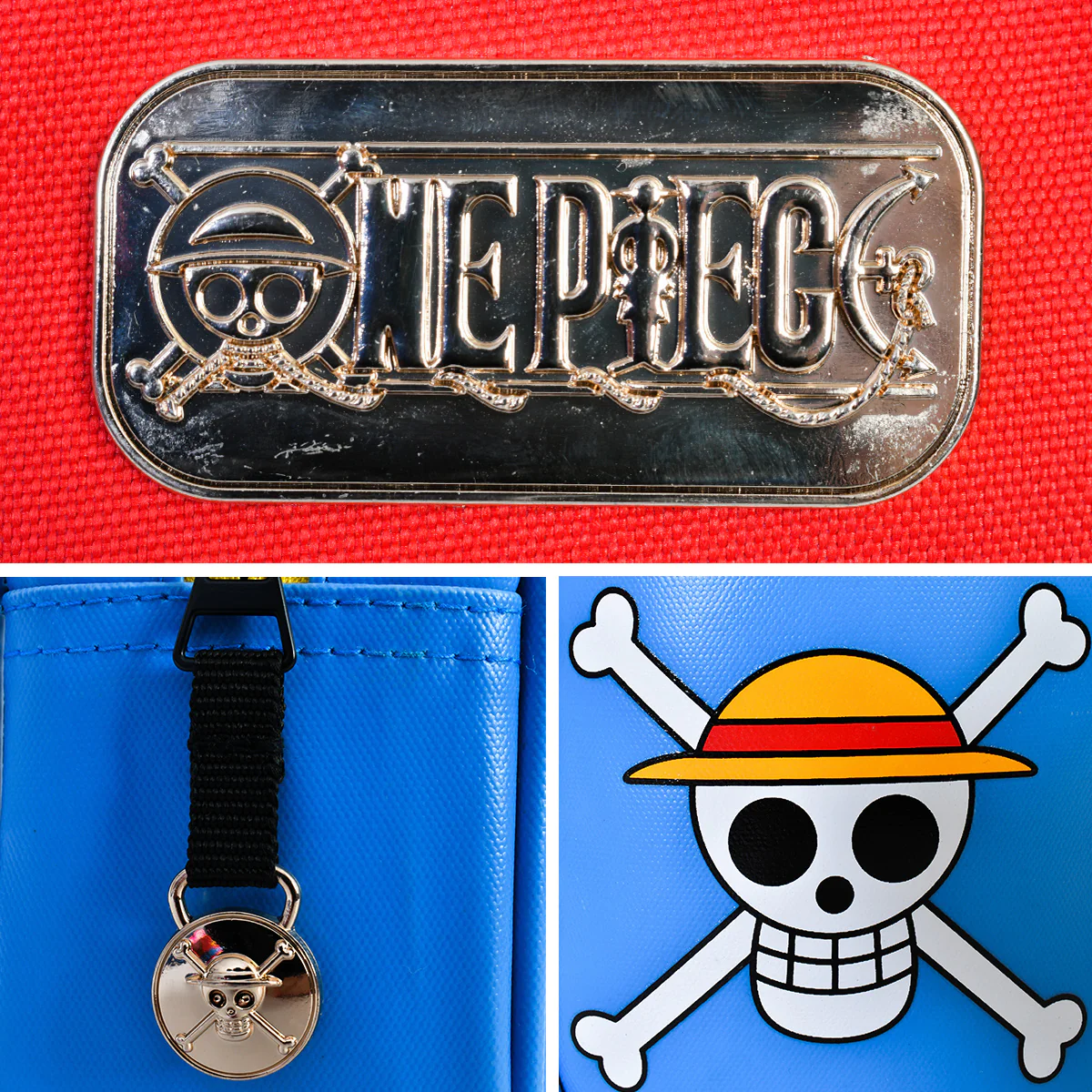 Foto 8 pulgar | Lapicera Escolar Luffy One Piece Roja Y Azul Classic