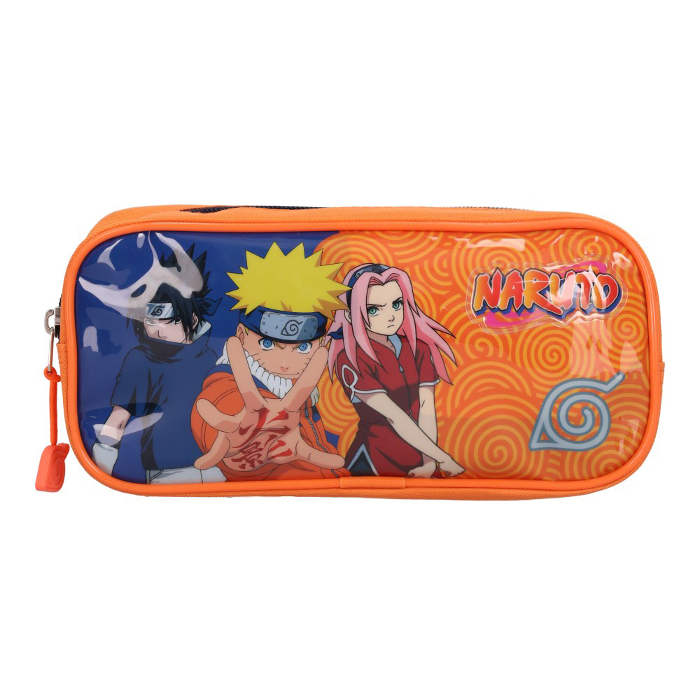 Foto 2 pulgar | Lapicera Escolar Naruto Sasuke Sakura Equipo 7 Naranja Orig