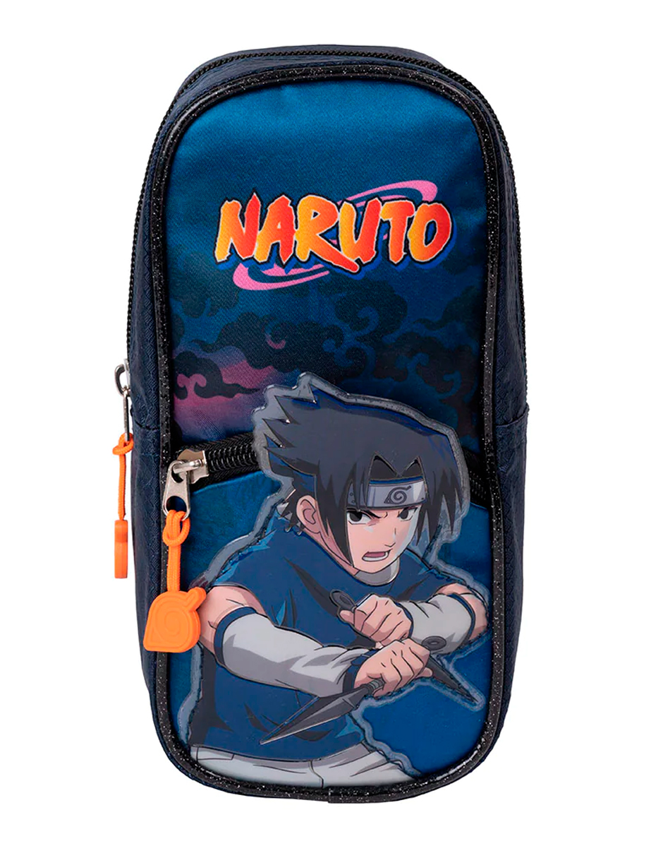 Lapicera Escolar Naruto Sasuke Batalla Azul Original