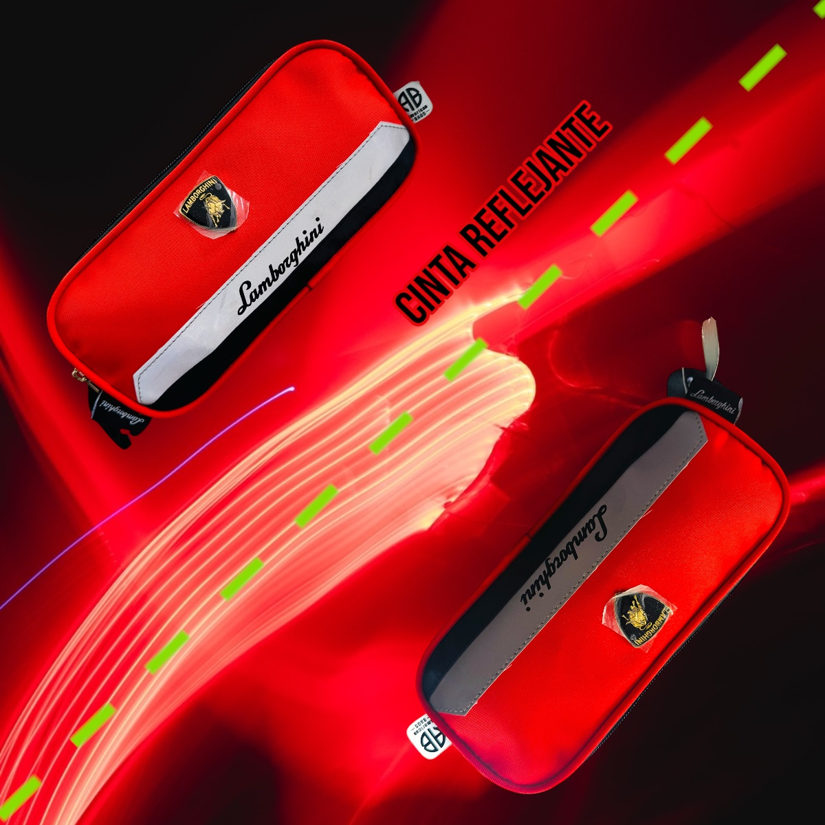 Foto 6 | Lapicera Escolar Doble Cierre Color Rojo Lamborghini