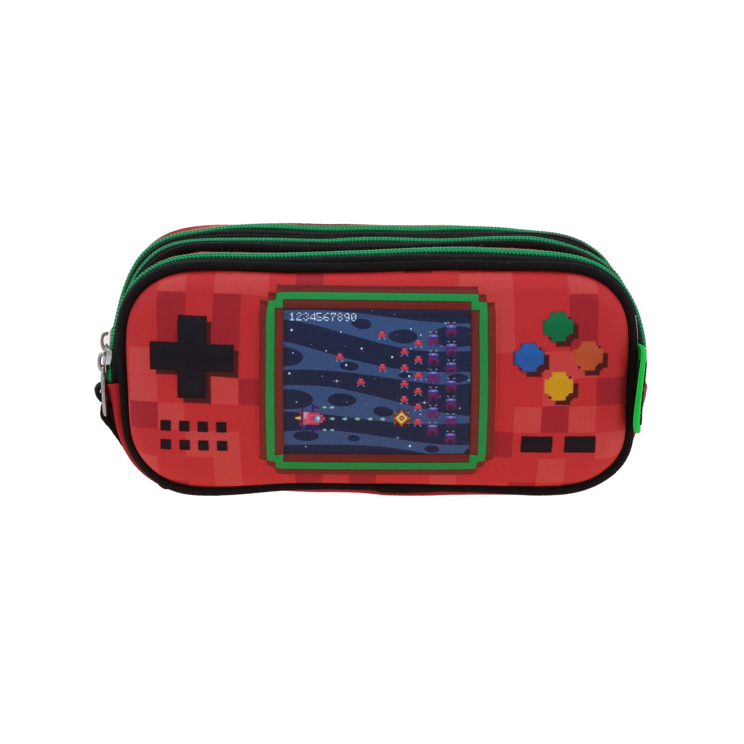 Lapicera Escolar Triple Cierre Chenson Gamer Galaga Co70337-r