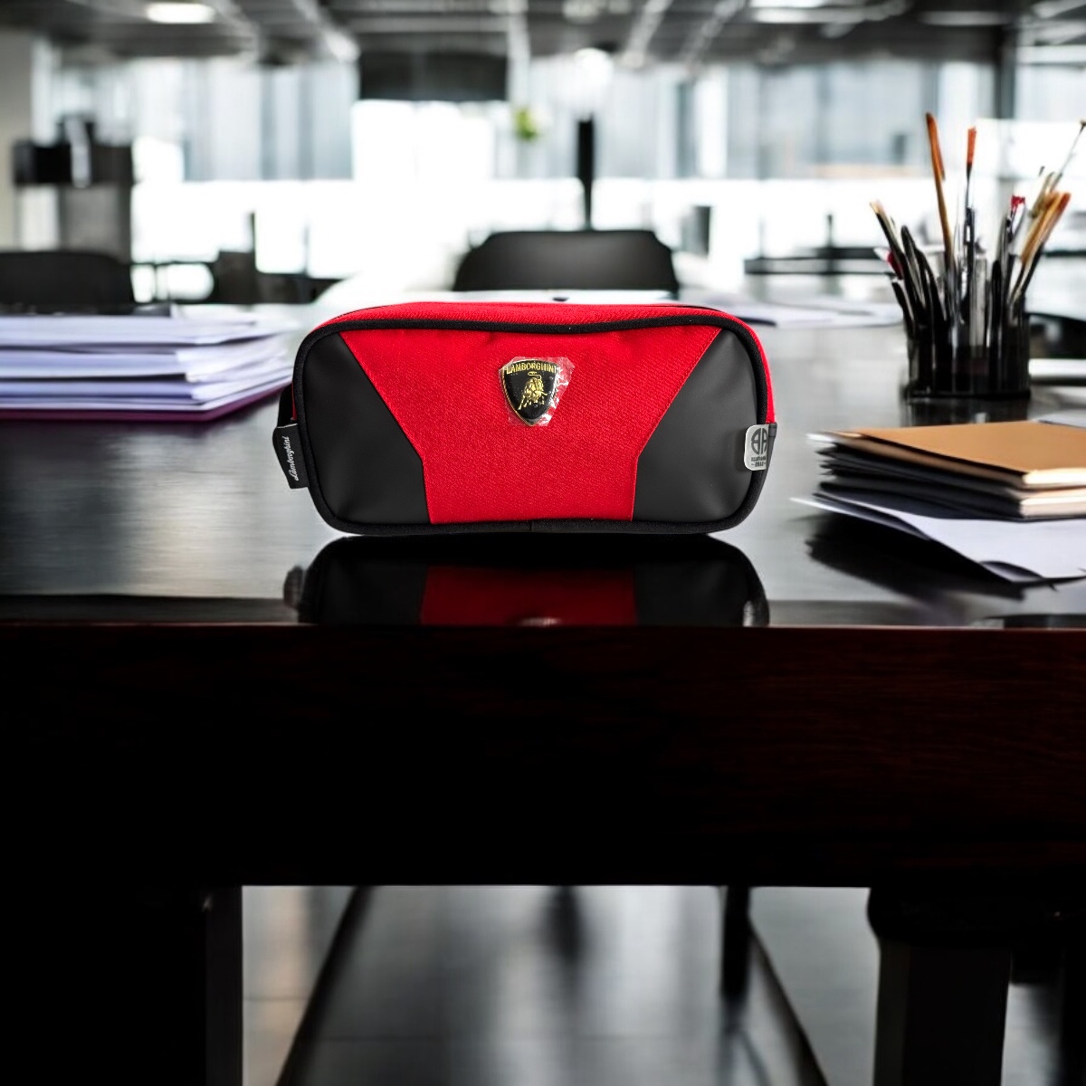 Foto 6 | Lapicera Escolar Lamborghini Doble Compartimiento Color Rojo