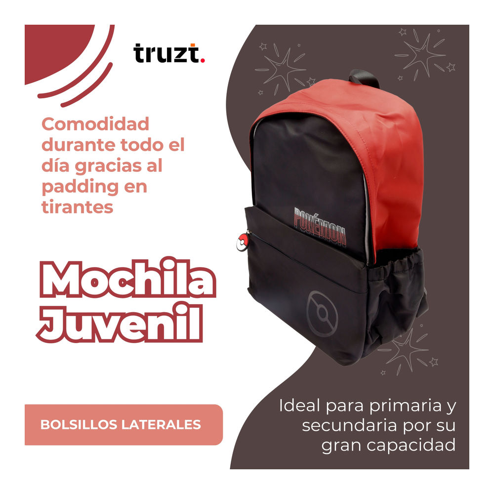 Foto 5 pulgar | Mochila Juvenil The Pokemon Company Pokemon 26 L