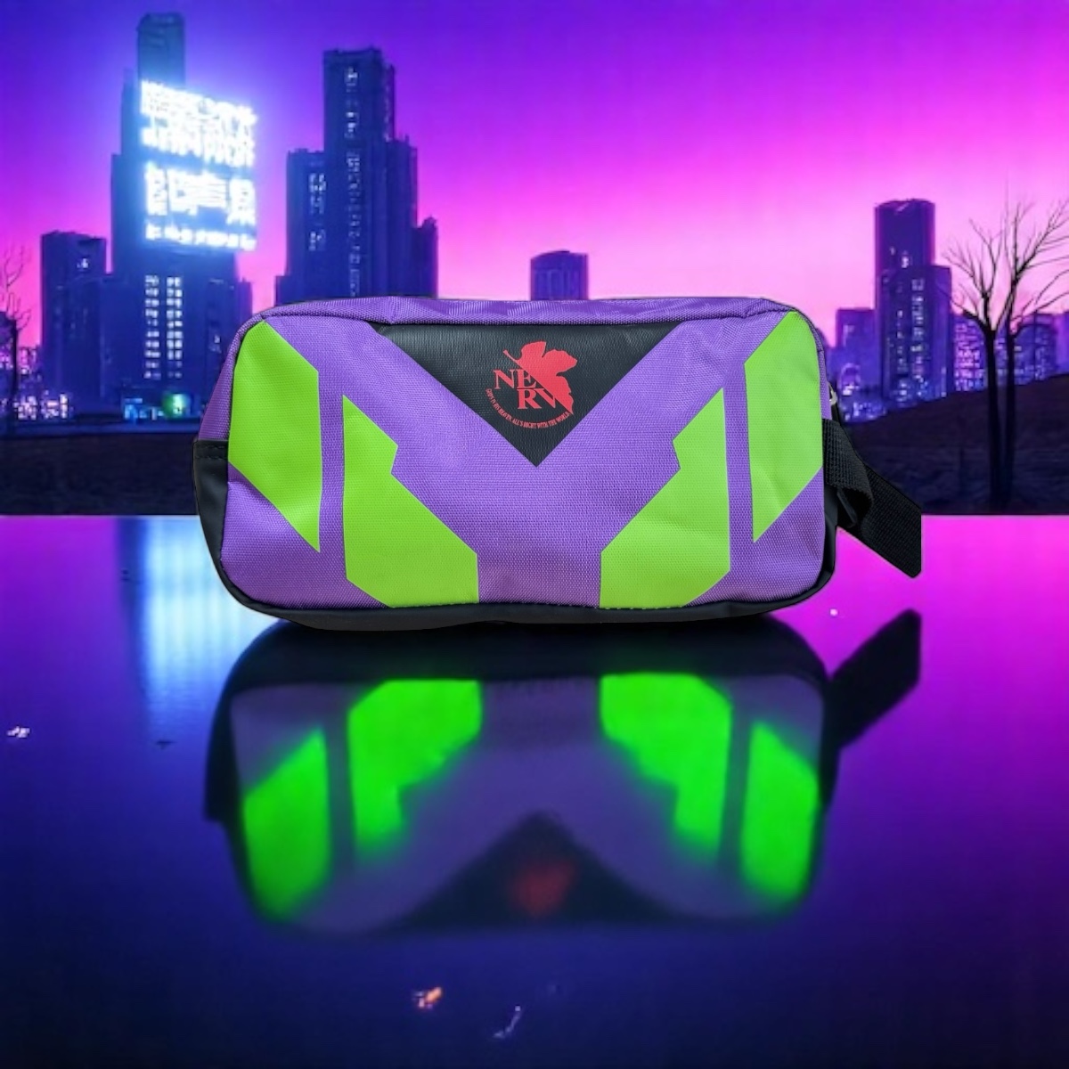 Foto 8 | Lapicera Escolar Doble Compartimiento De Anime Evangelion Color Morado