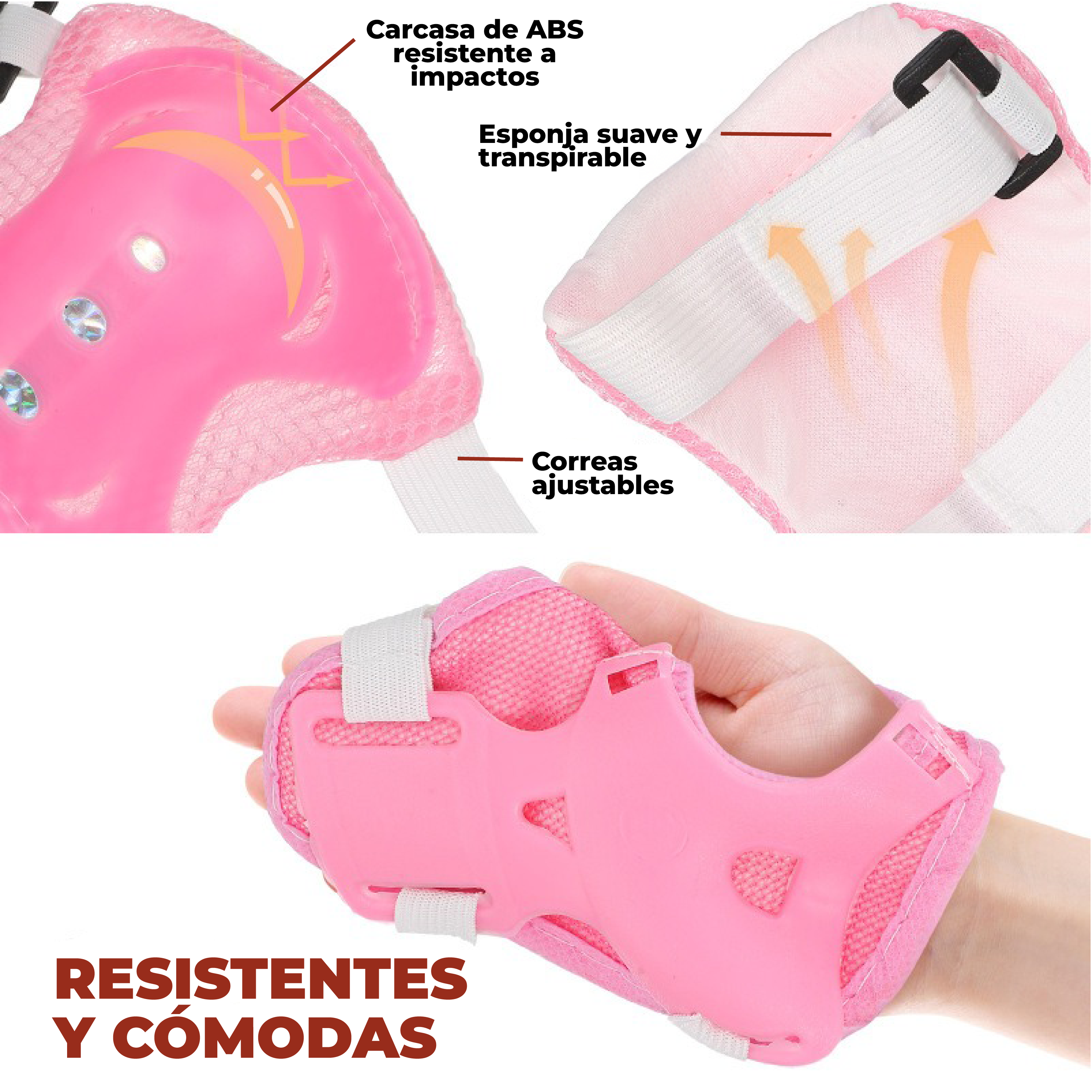 Foto 5 pulgar | Kit de Protección para Patín con Casco para Niña