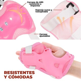Foto 4 | Kit de Protección para Patín con Casco para Niña