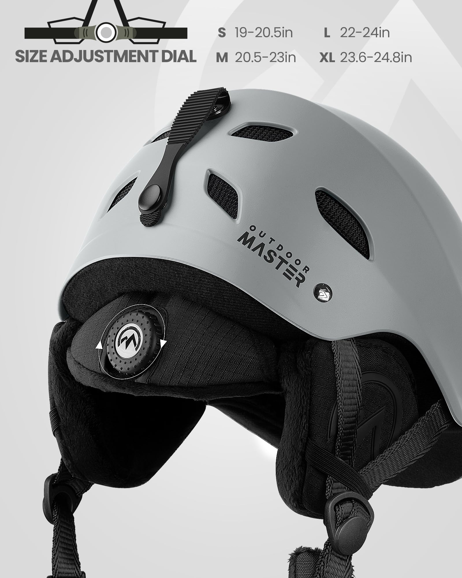 Foto 6 pulgar | Casco De Esquí Outdoormaster Kelvin Para Hombres, Mujeres Y Jóvenes - Gris - Venta Internacional.