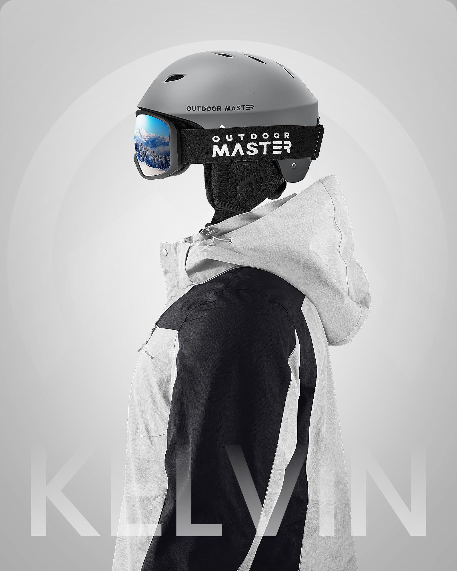 Foto 8 pulgar | Casco De Esquí Outdoormaster Kelvin Para Hombres, Mujeres Y Jóvenes - Gris - Venta Internacional.