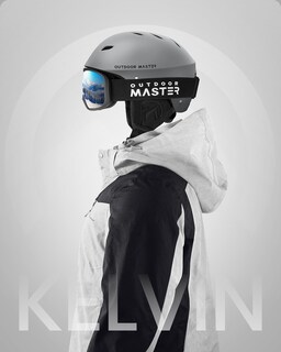 Foto 7 | Casco De Esquí Outdoormaster Kelvin Para Hombres, Mujeres Y Jóvenes - Gris - Venta Internacional.