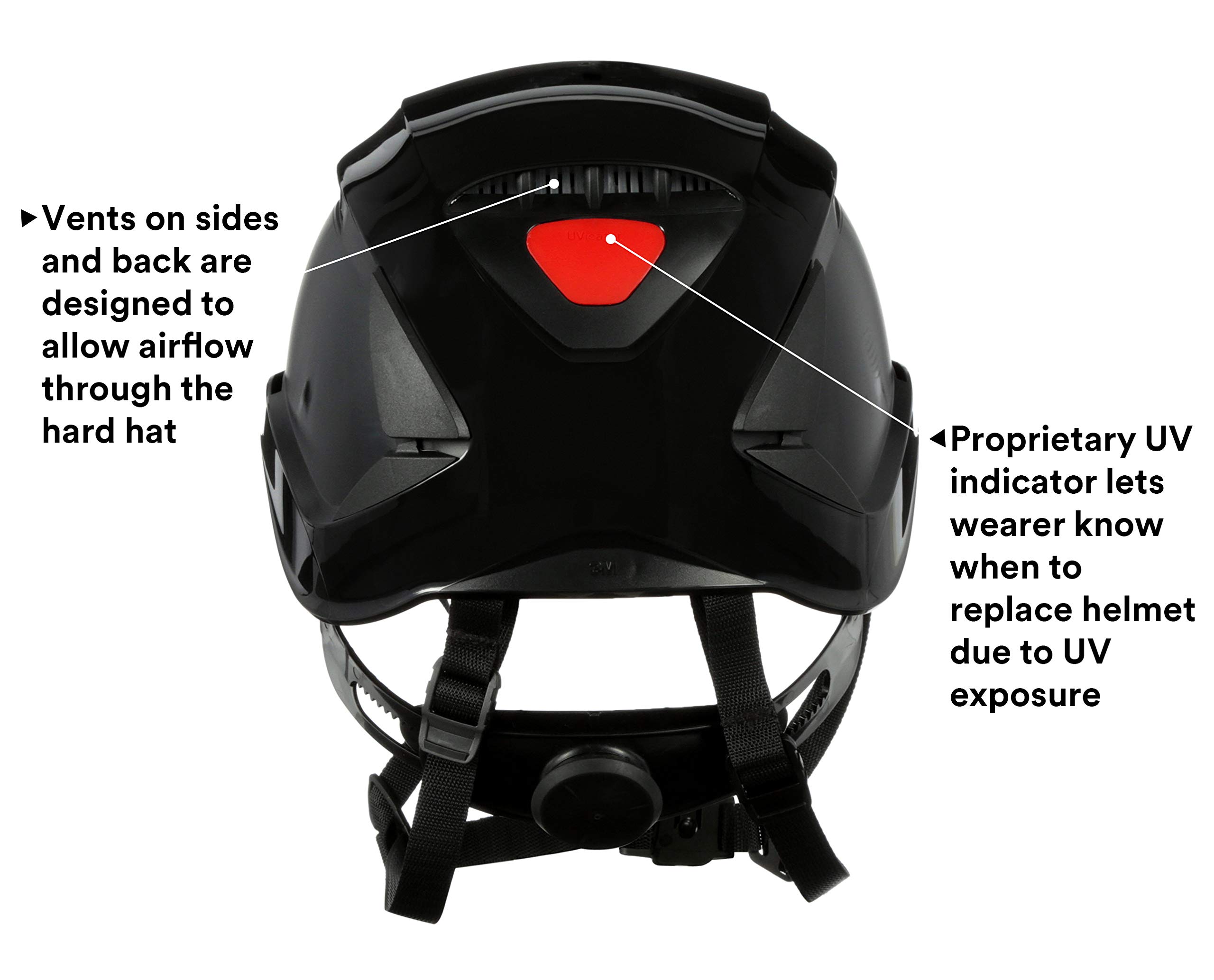 Foto 5 | Casco De Seguridad 3m Securefit X5012v-ansi Estilo Escalada Negro - Venta Internacional.
