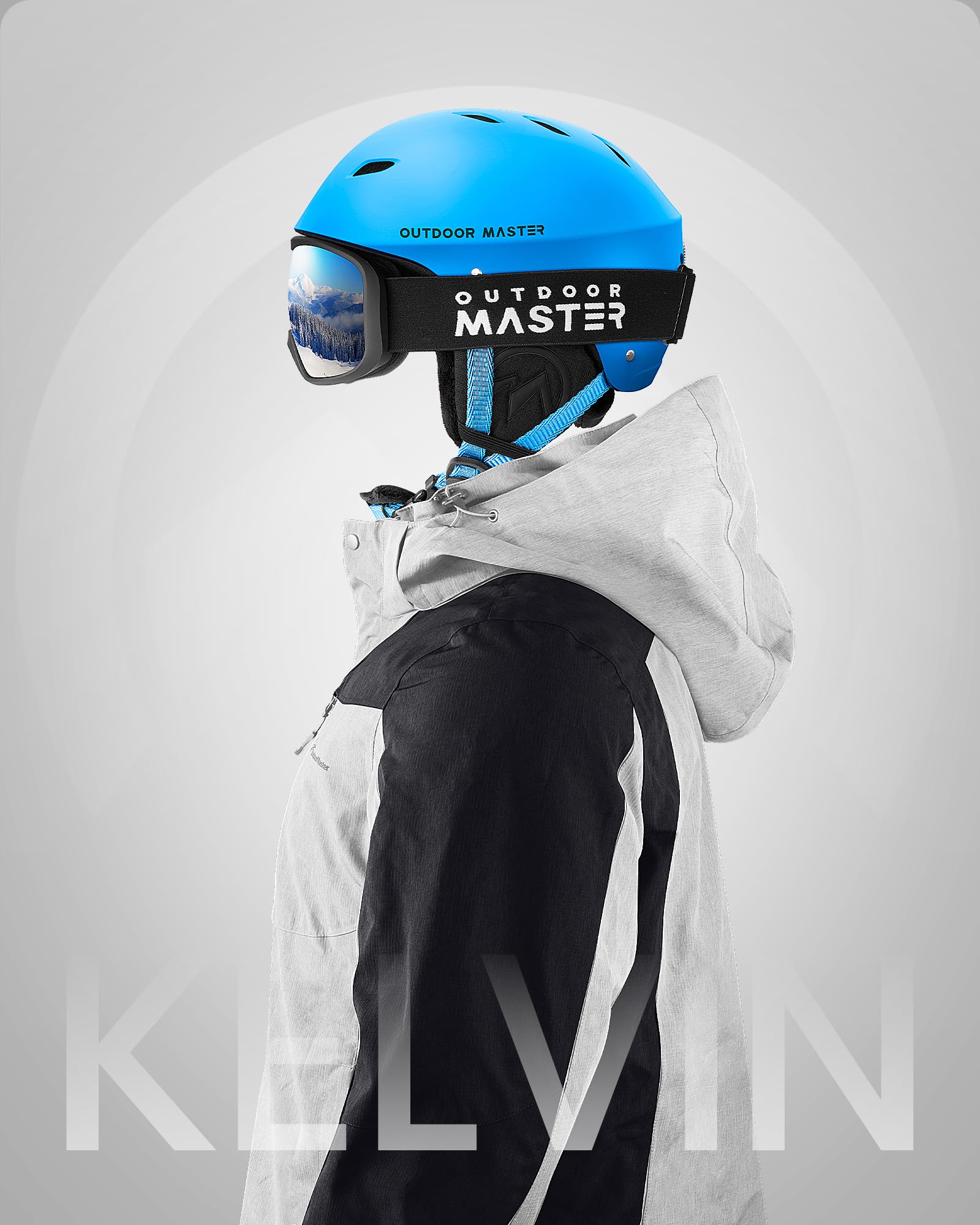 Foto 7 pulgar | Casco De Esquí Outdoormaster Kelvin Para Hombres, Mujeres Y Jóvenes, Color Azul - Venta Internacional.