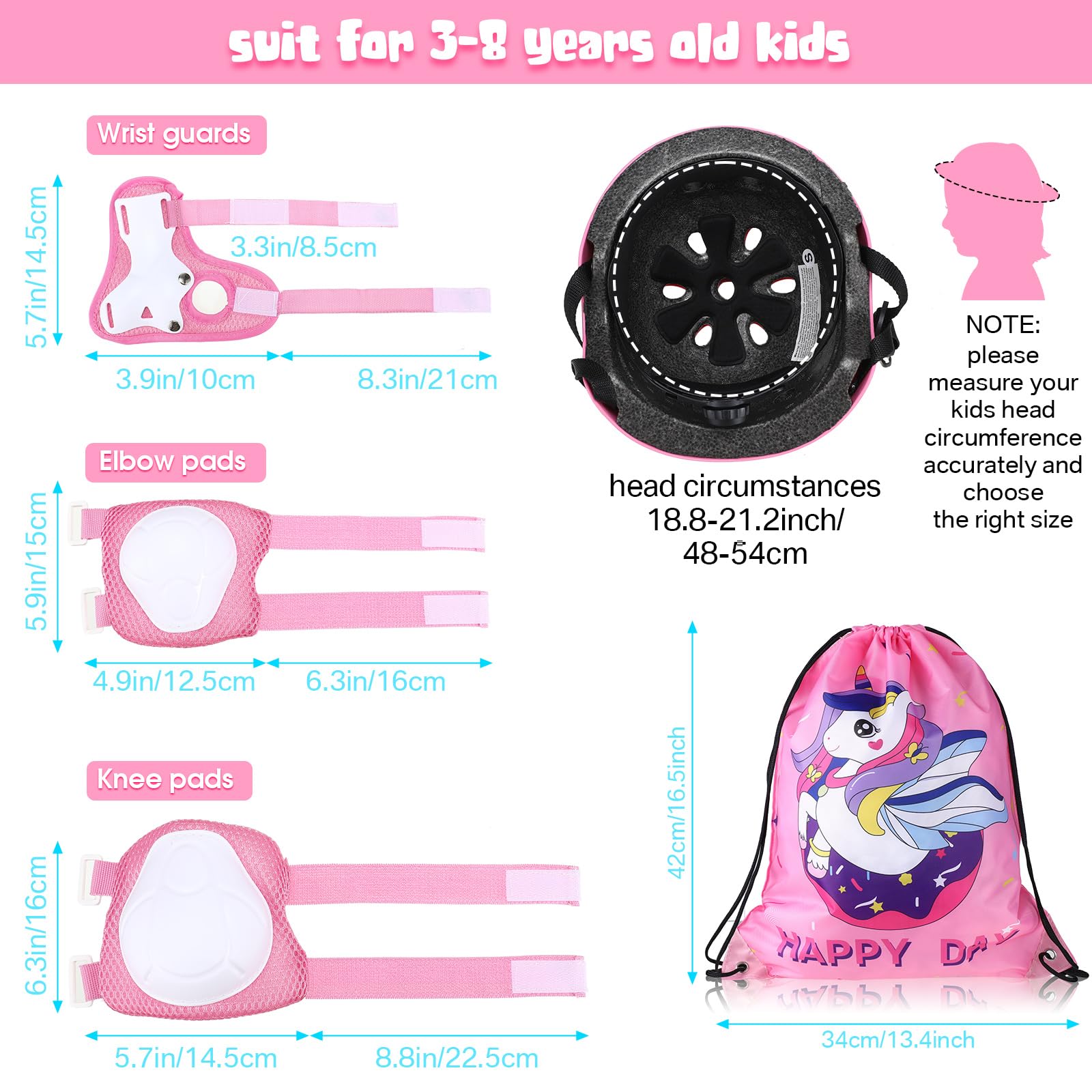 Foto 6 pulgar | Casco De Bicicleta Syhood Kids Para Niñas Y Niños De 3 A 5 A 8 Años, Color Rosa - Venta Internacional.