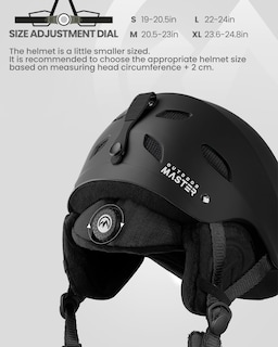 Foto 2 | Casco De Esquí Outdoormaster Kelvin Para Hombres, Mujeres Y Jóvenes, Color Negro - Venta Internacional.