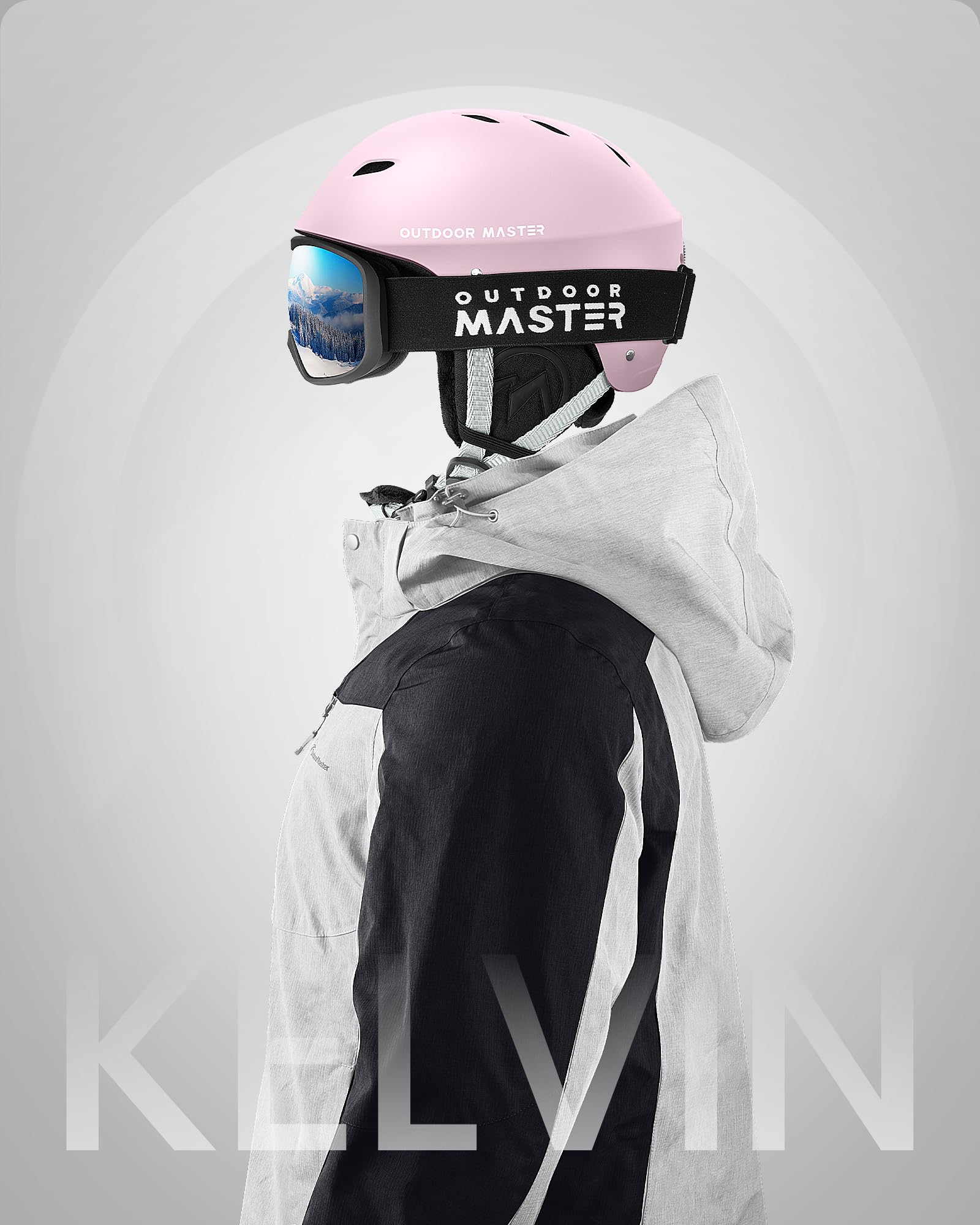 Foto 7 pulgar | Casco De Esquí Outdoormaster Kelvin Para Hombres, Mujeres Y Jóvenes - Rosa - Venta Internacional.