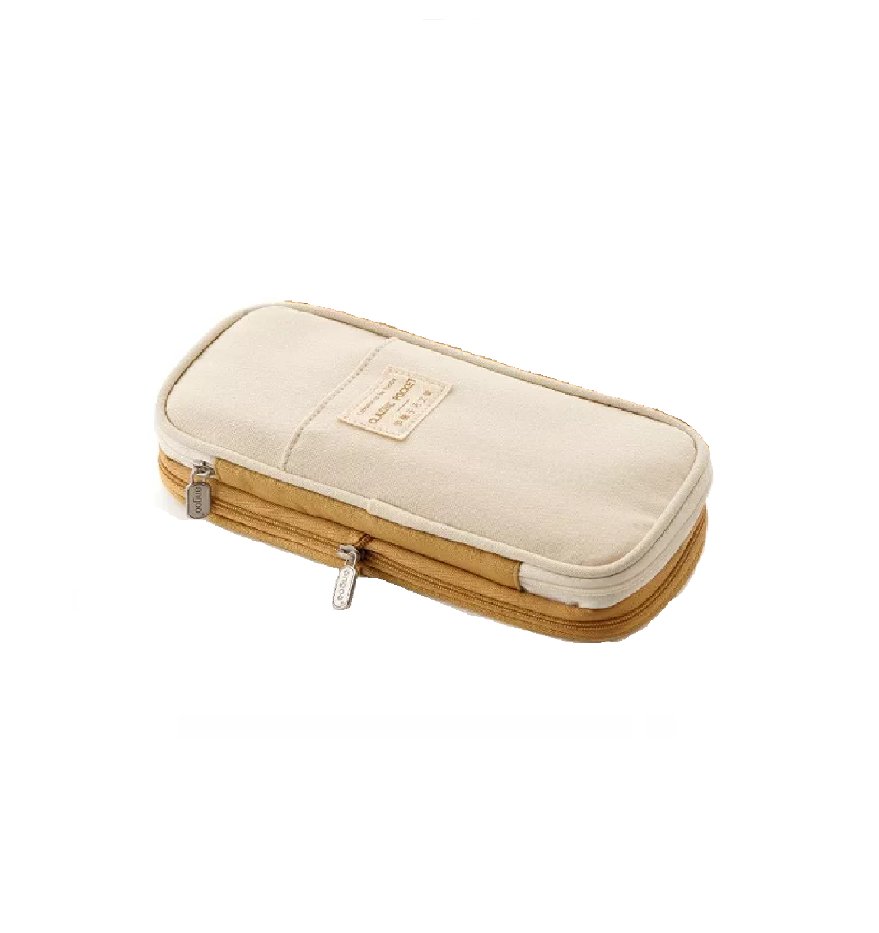 Lapicera Doble Capa De Gran Capacidad Estuche / Organizador Beige