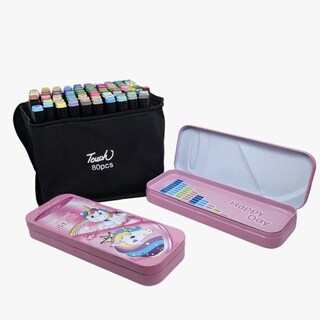 Foto 1 | Kit Escolar Plumones De 80pz Y 2 Lapiceras