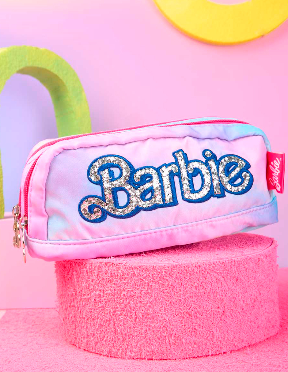 Foto 6 pulgar | Lapicera Escolar Barbie Rosa Multicolor Pencil Case