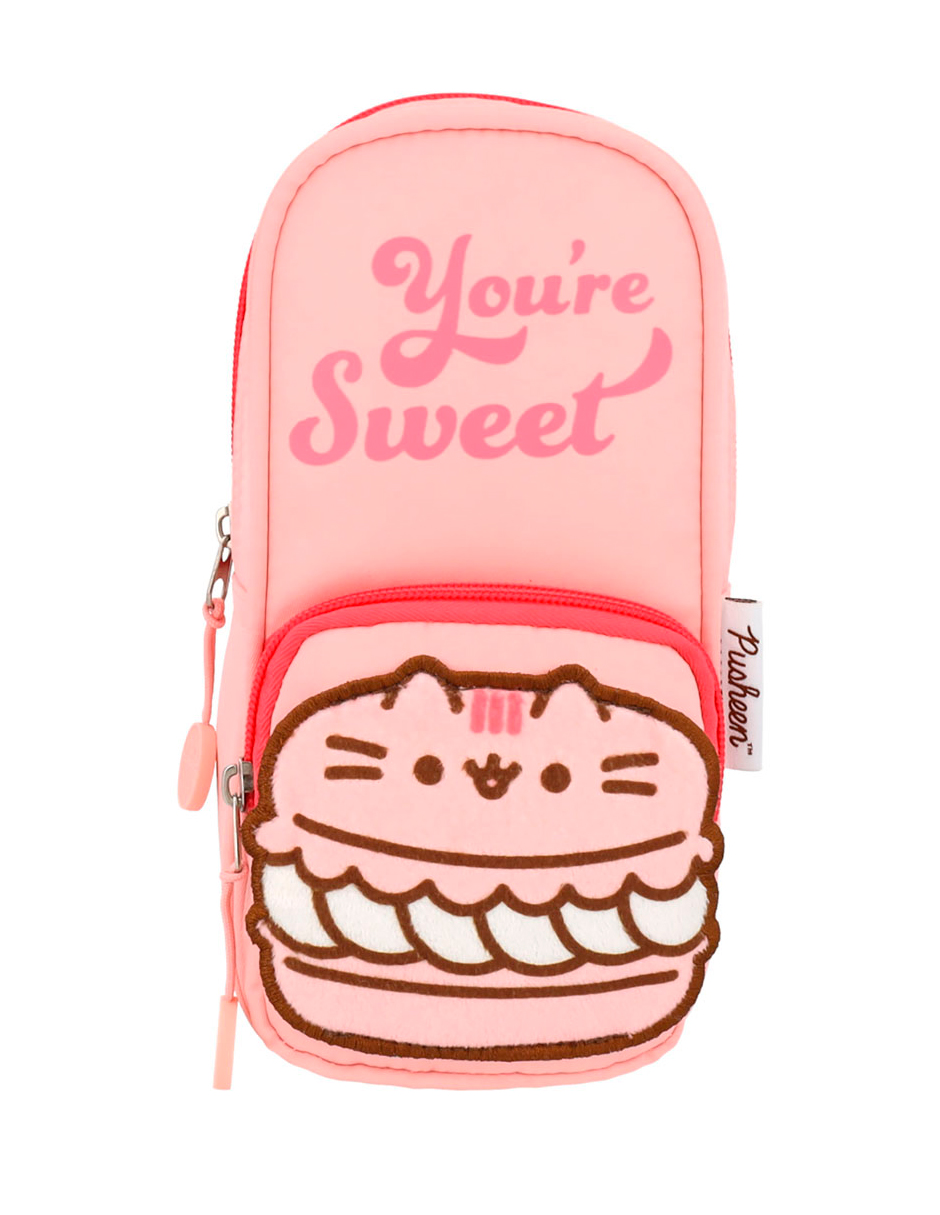 Lapicera Escolar Gato Pusheen Cat Sweet Pastel Rosa Macarron