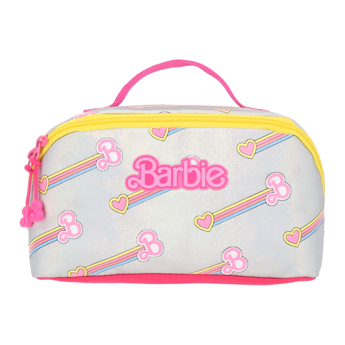 Foto 2 pulgar | Lapicera Escolar Barbie Plateado Brillante Pencil Case