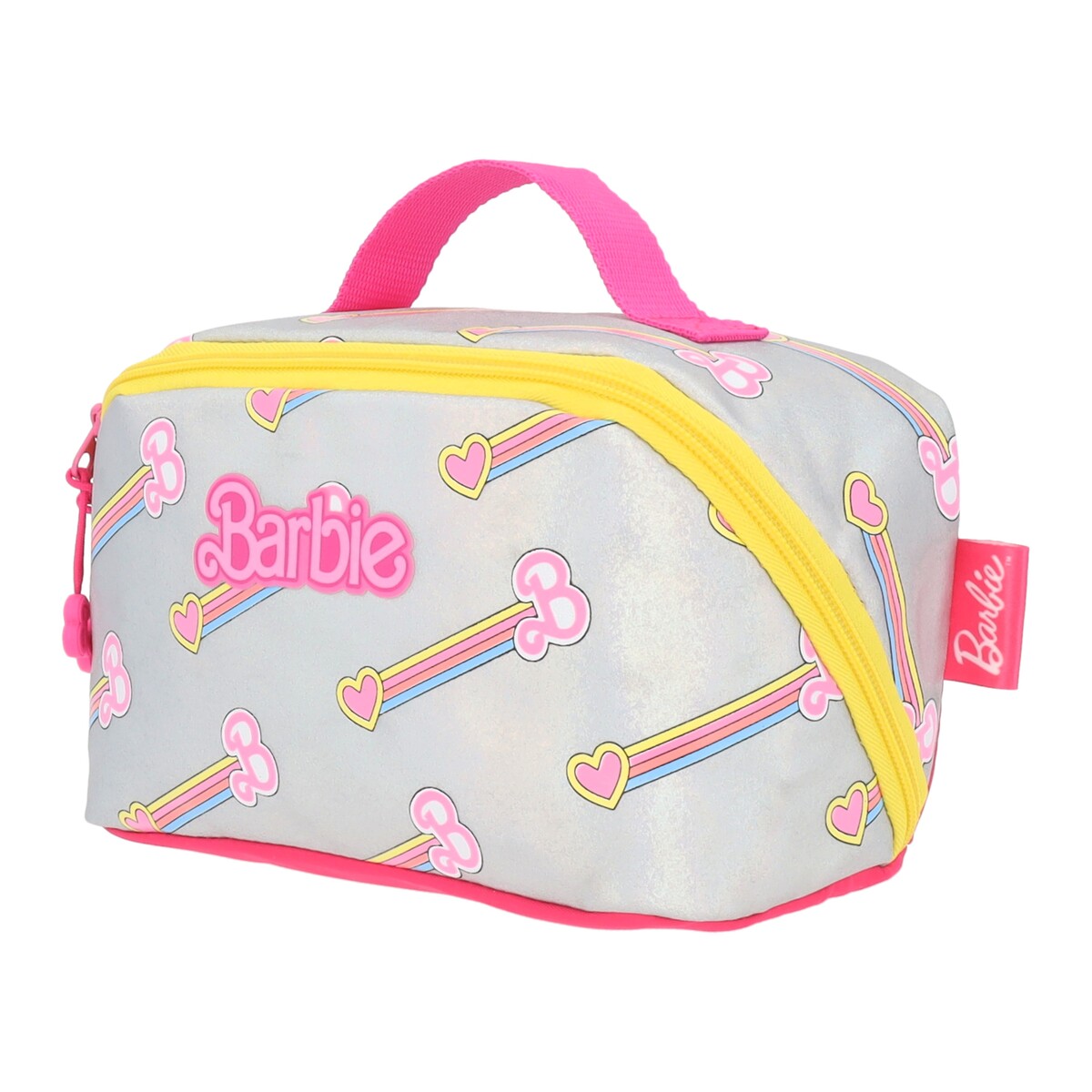 Foto 9 pulgar | Lapicera Escolar Barbie Plateado Brillante Pencil Case