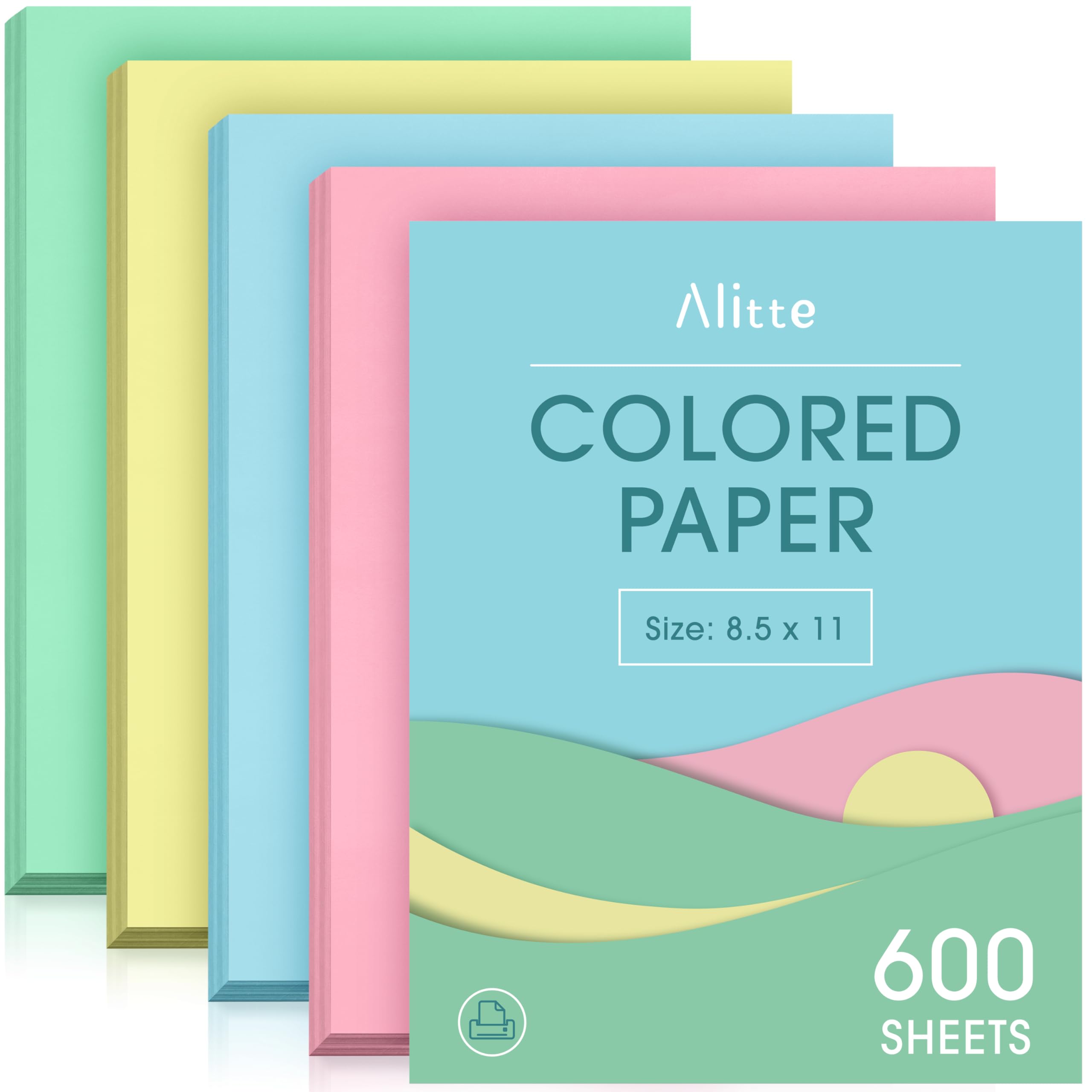 Foto 2 pulgar | Colored Paper Alitte, 8.5 X 11, Paquete De 600 Hojas, Tamaño Carta, 150 Hojas - Venta Internacional.