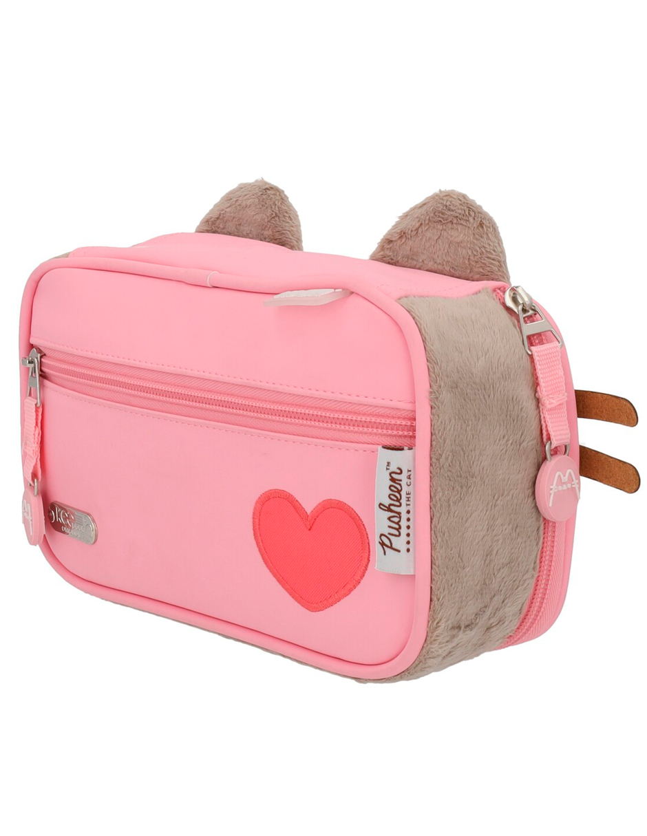 Foto 6 | Lapicera Escolar Gato Pusheen The Cat Gris Rosa Corazon