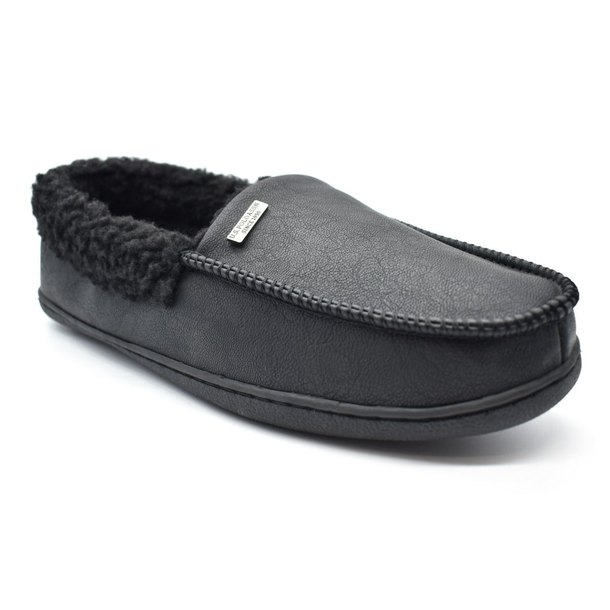 Foto 2 pulgar | Pantuflas US Polo Assn USPANTUFLAC21020BL color Negro para Hombre