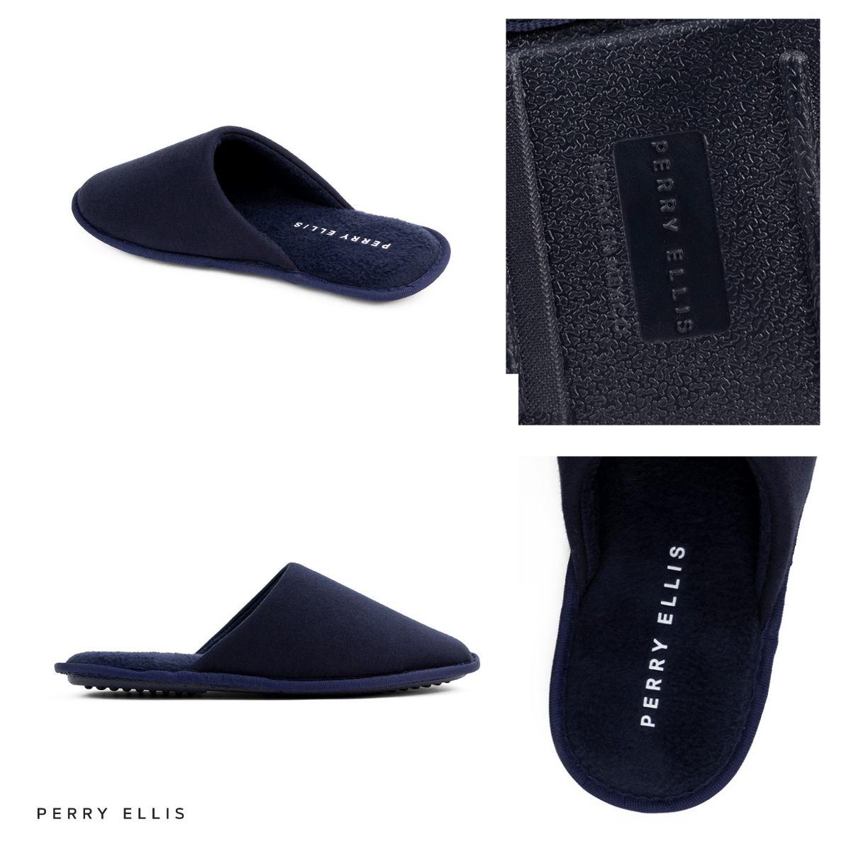 Foto 6 | Pantufla para Hombre Perry Ellis Terence Azul Marino